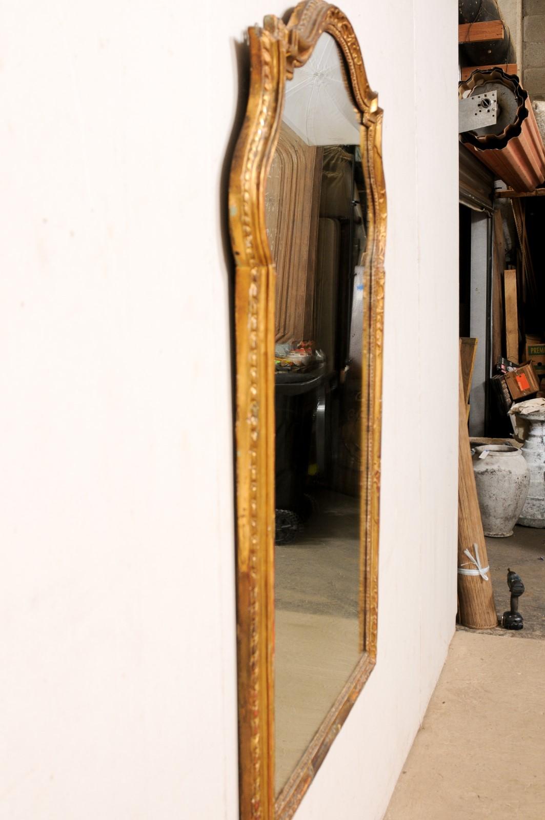 An Italian Early 19th Century Carved-Wood Mirror w/its Original Finish 3