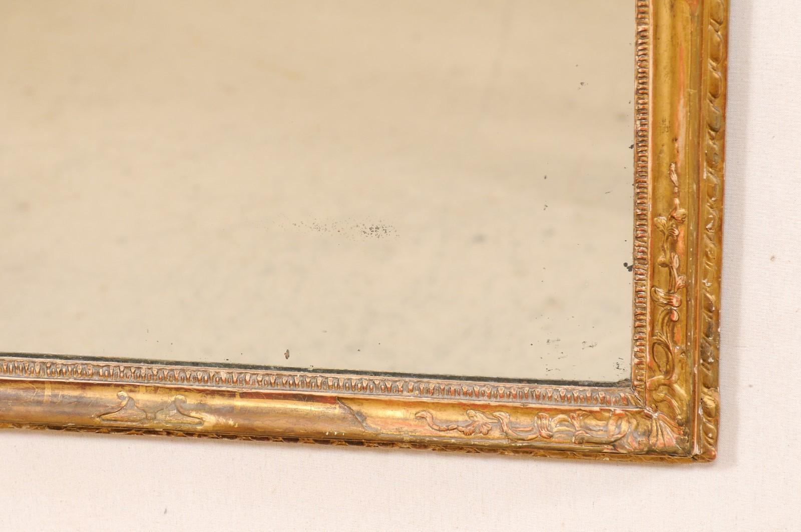 An Italian Early 19th Century Carved-Wood Mirror w/its Original Finish 5