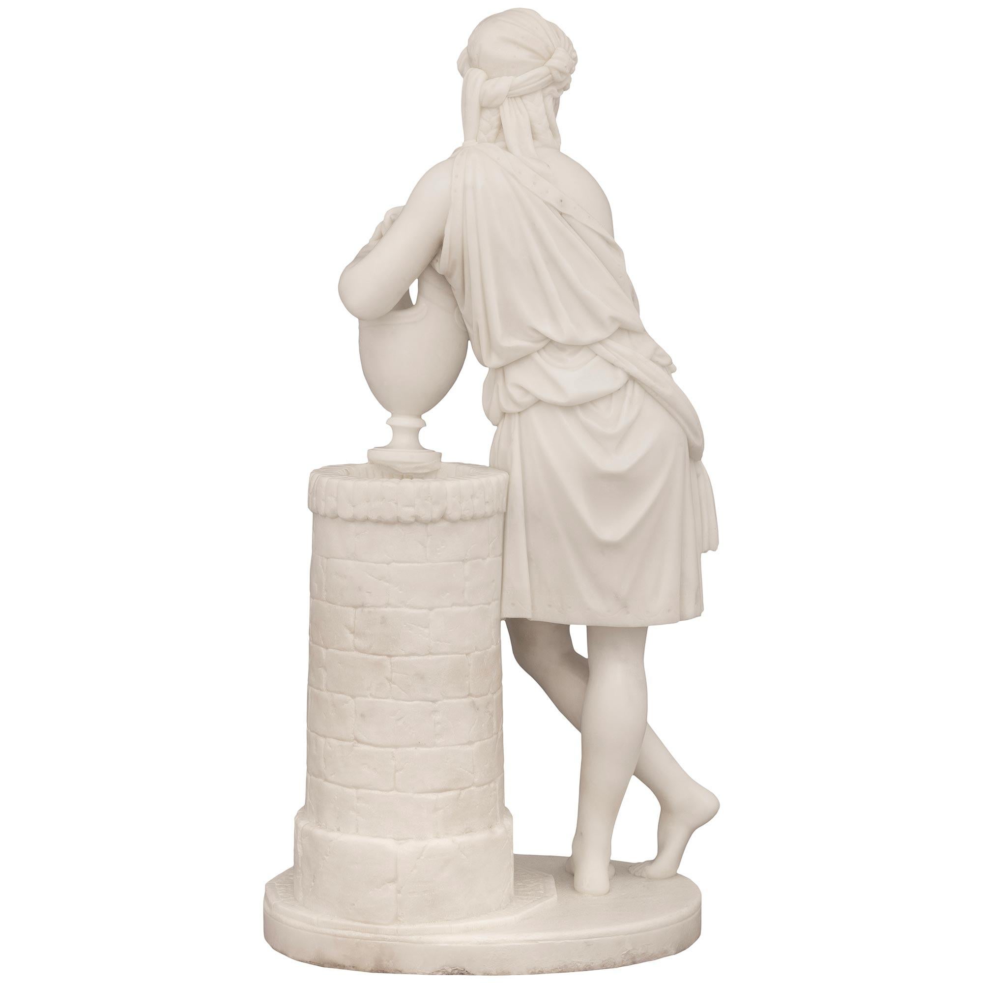 Statue italienne en marbre du début du XIXe siècle par Carmelo Fontana en vente 8