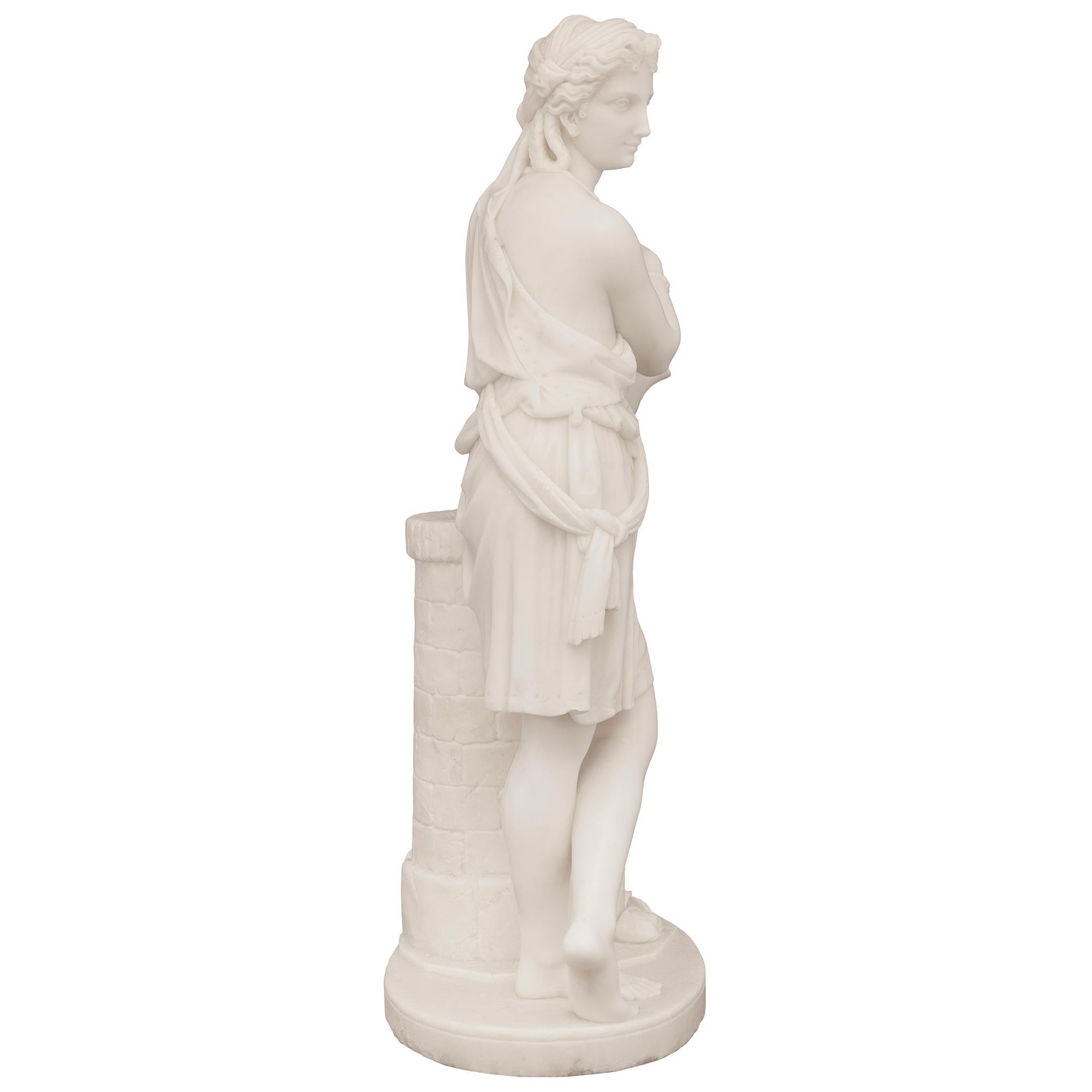 Marbre de Carrare Statue italienne en marbre du début du XIXe siècle par Carmelo Fontana en vente