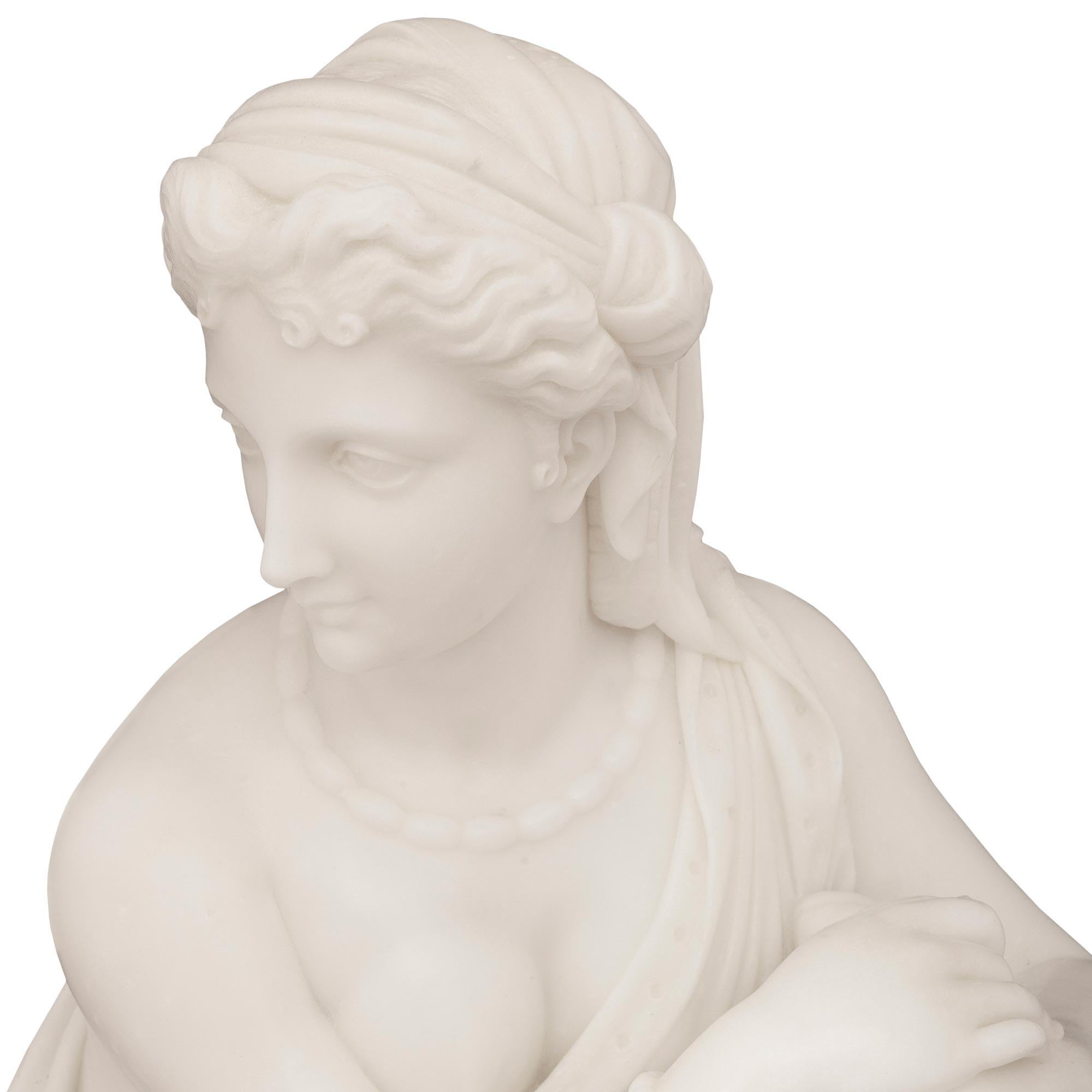 Carrara Marble An Italian early 19th century marble statue by Carmelo Fontana For Sale