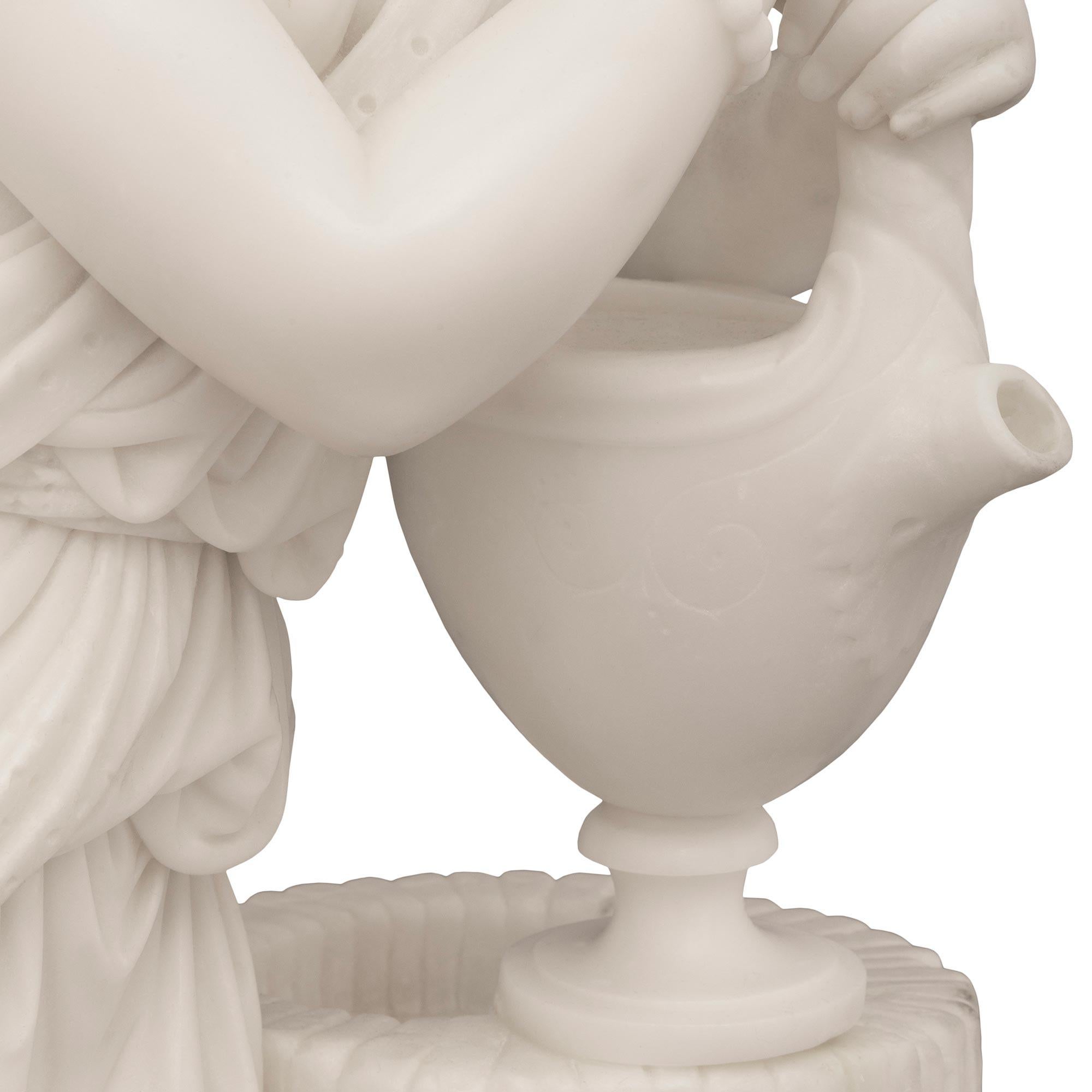 Eine italienische Marmorstatue aus dem frühen 19. Jahrhundert von Carmelo Fontana im Angebot 3