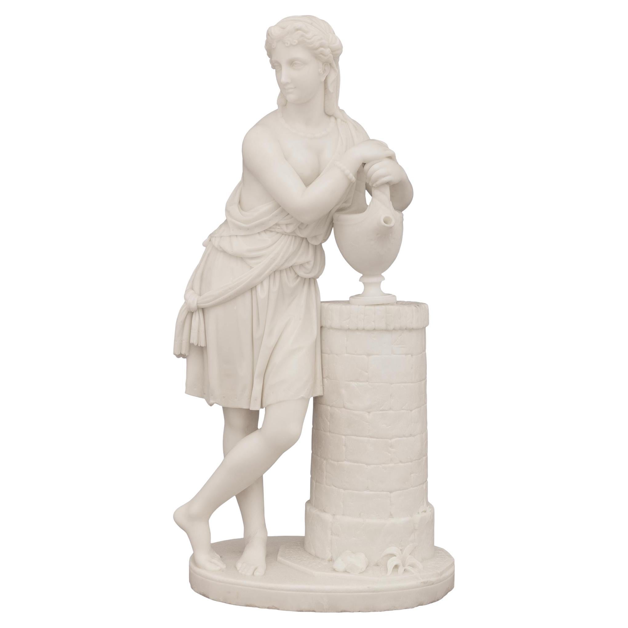 Statue italienne en marbre du début du XIXe siècle par Carmelo Fontana en vente