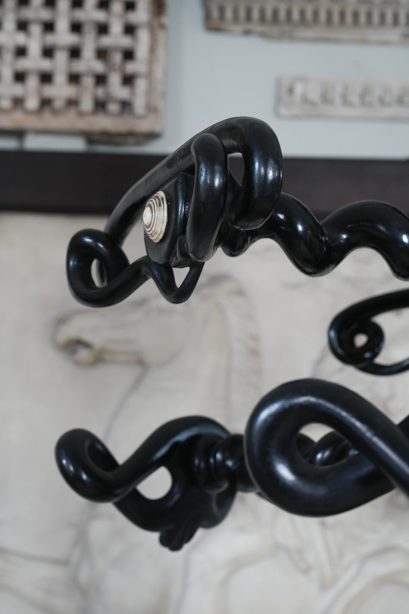 An Italian Ebonised Hat & Coat Stand For Sale 7