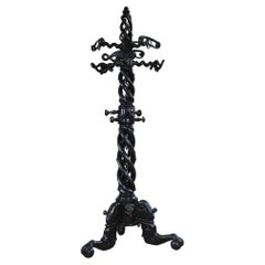 Antique An Italian Ebonised Hat & Coat Stand