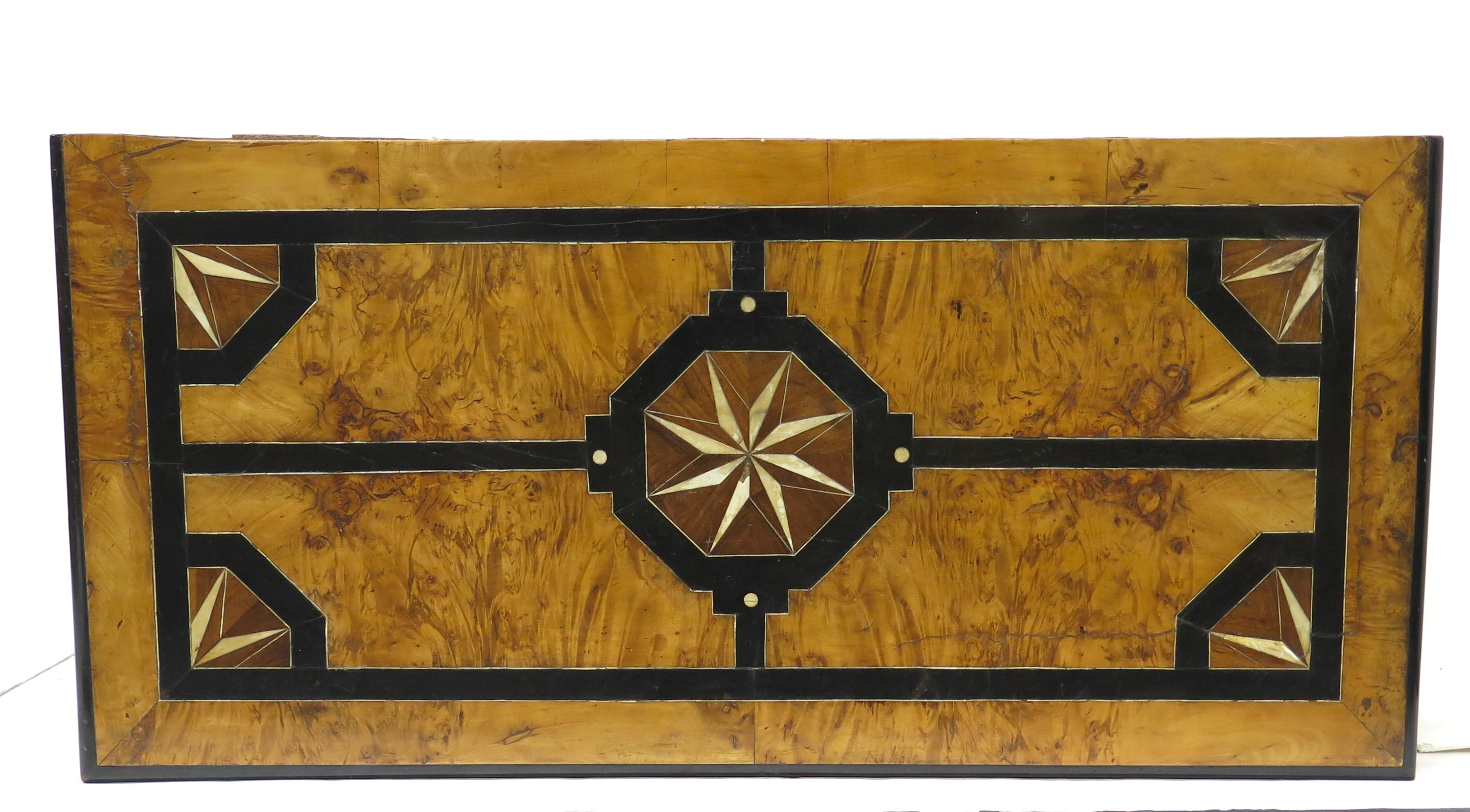 An Italian Ebonized Fruitwood and Bone Inlaid Three Drawer Commode For Sale 13