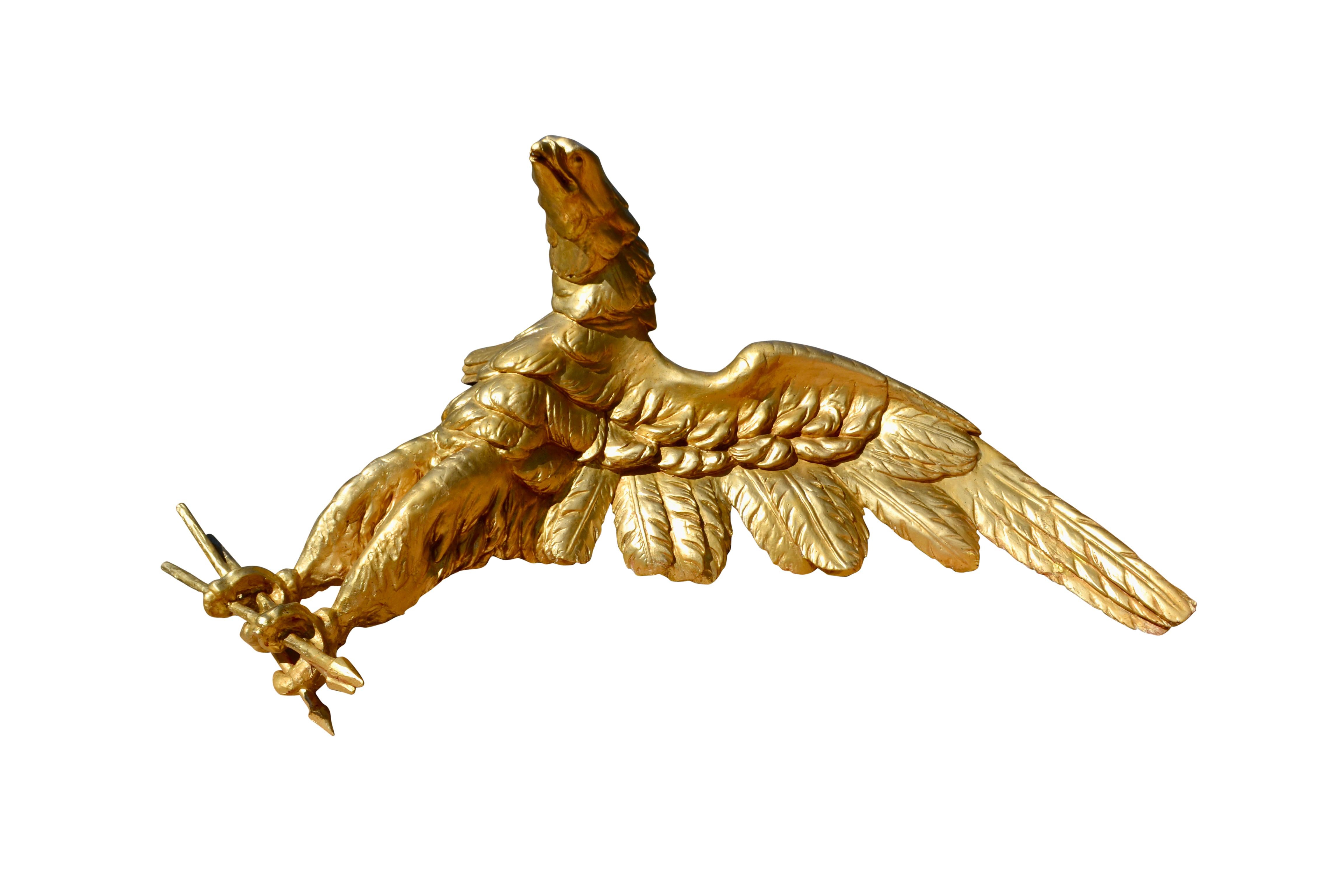 Italian Empire Early 19th Century Gilt Wood Eagle 5