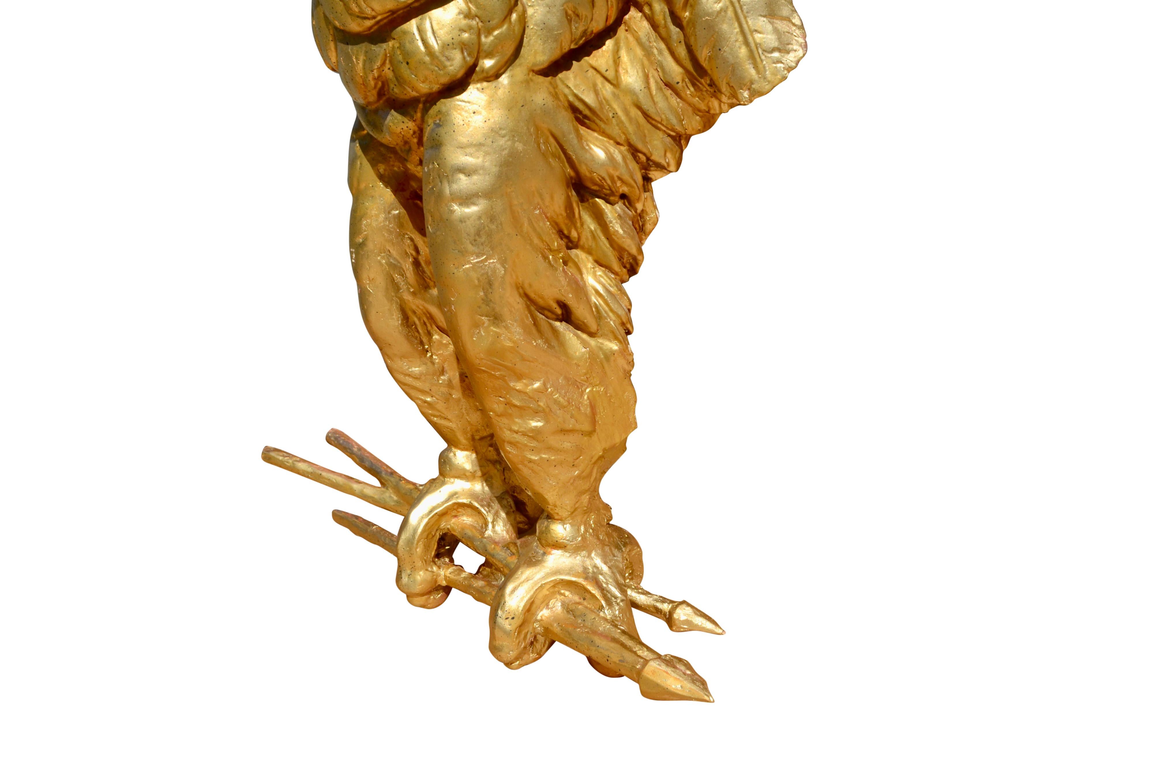 Italian Empire Early 19th Century Gilt Wood Eagle 3