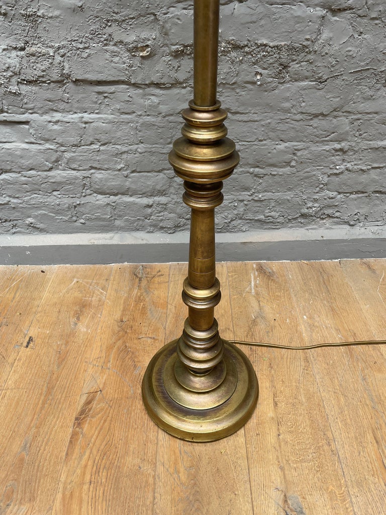 Mid-Century Modern Italian Gaetano Sciolari Brass Floor Lamp For Sale