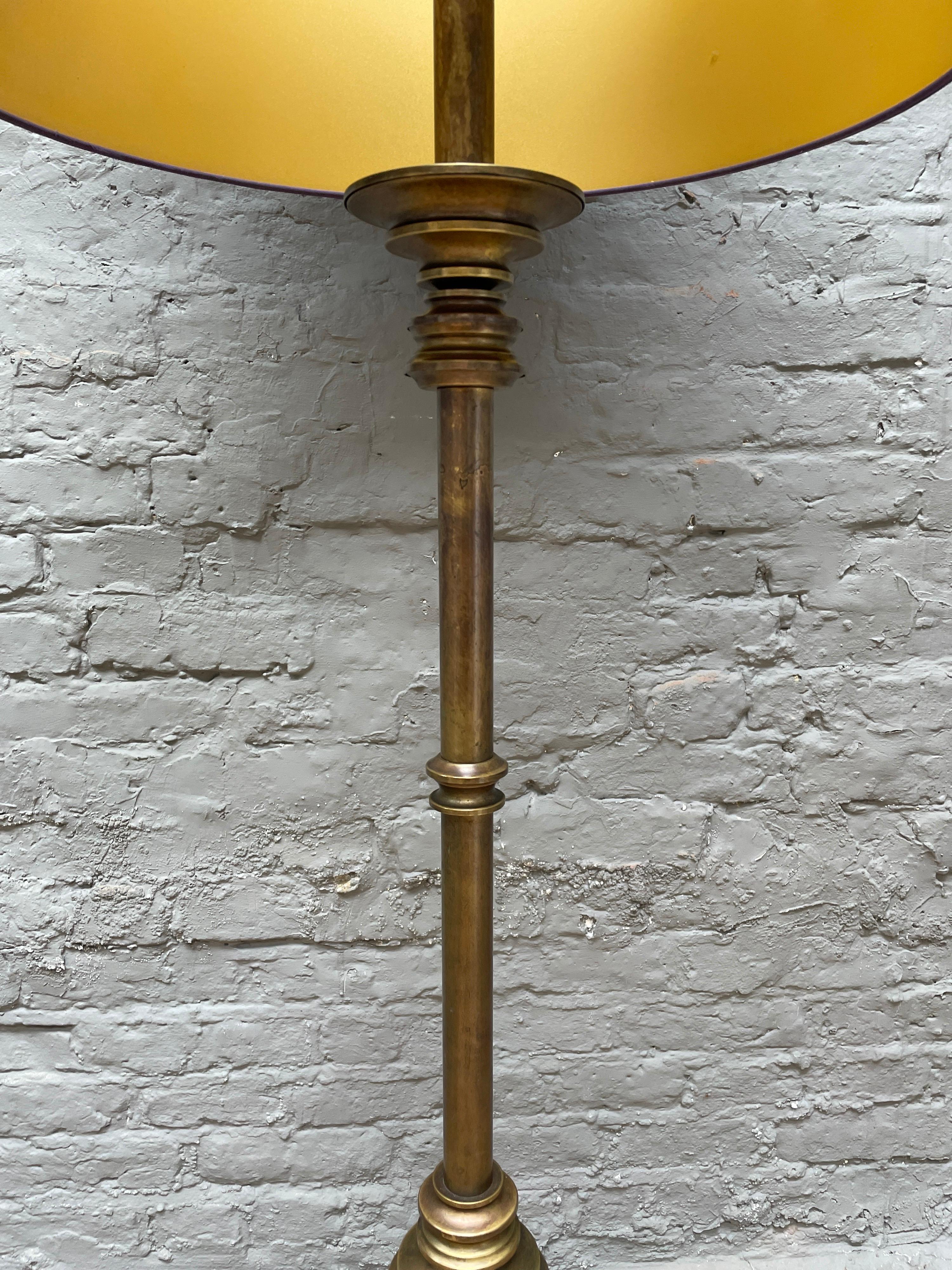 20th Century Italian Gaetano Sciolari Brass Floor Lamp