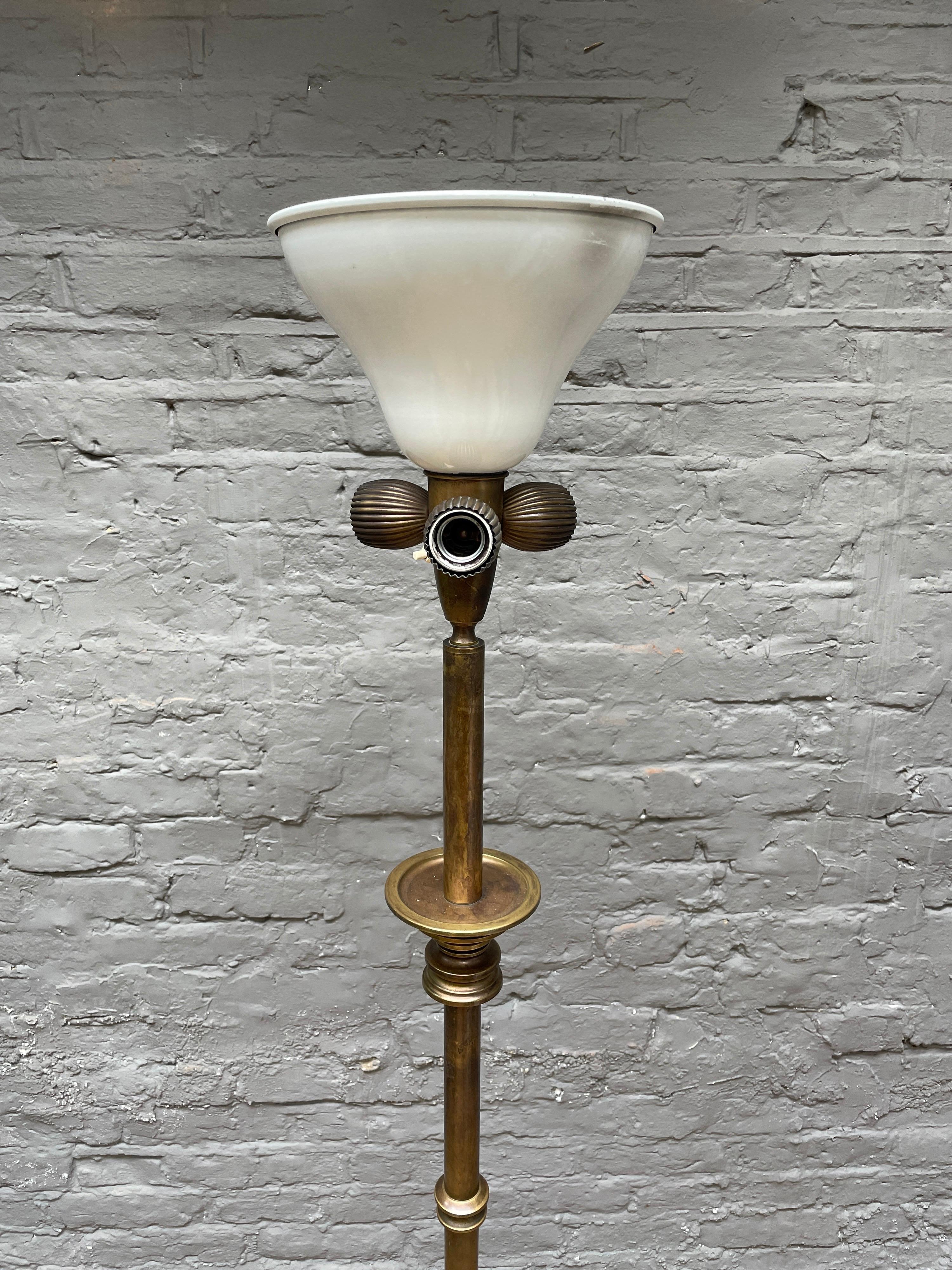 Italian Gaetano Sciolari Brass Floor Lamp 2