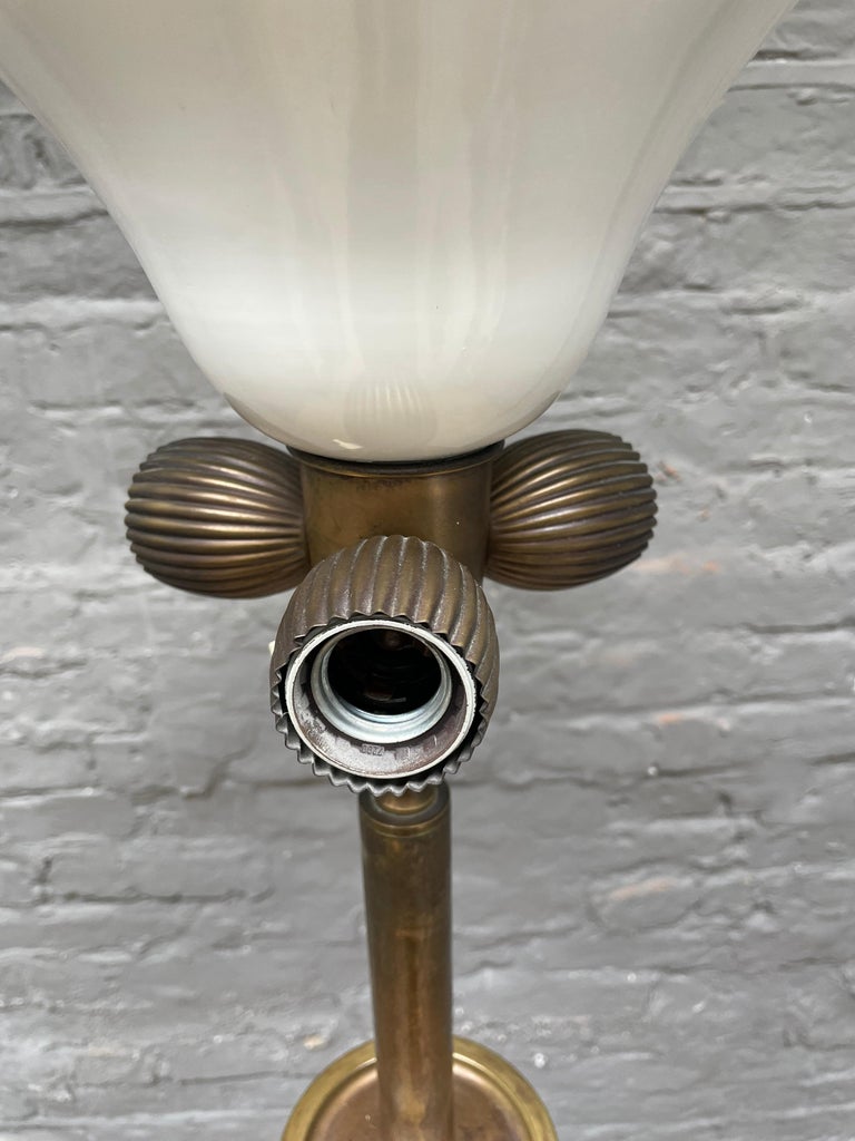 Italian Gaetano Sciolari Brass Floor Lamp For Sale 3