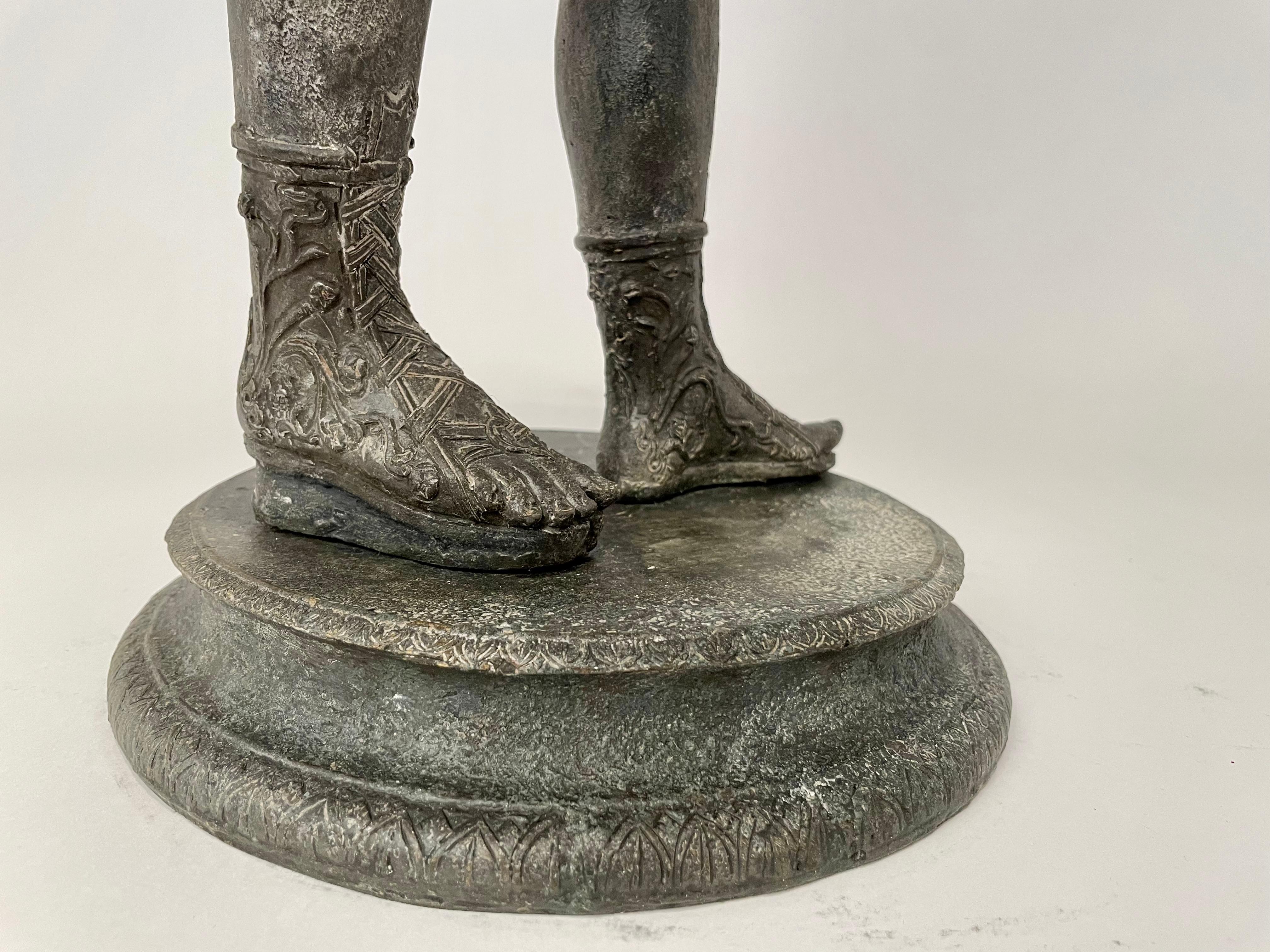 Italian Grand Tour Bronze Figure Narcissus Inscribed Fonderia Amodio, Napoli For Sale 13