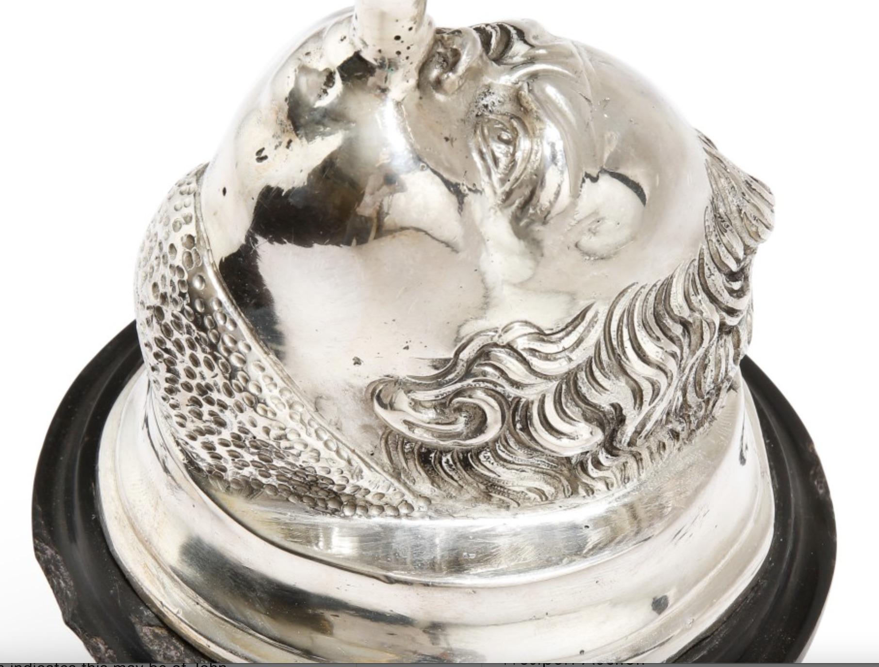 Italian Grand Tour Silver Table Library Lamp Depicting Mercury, Rome, 1830 5