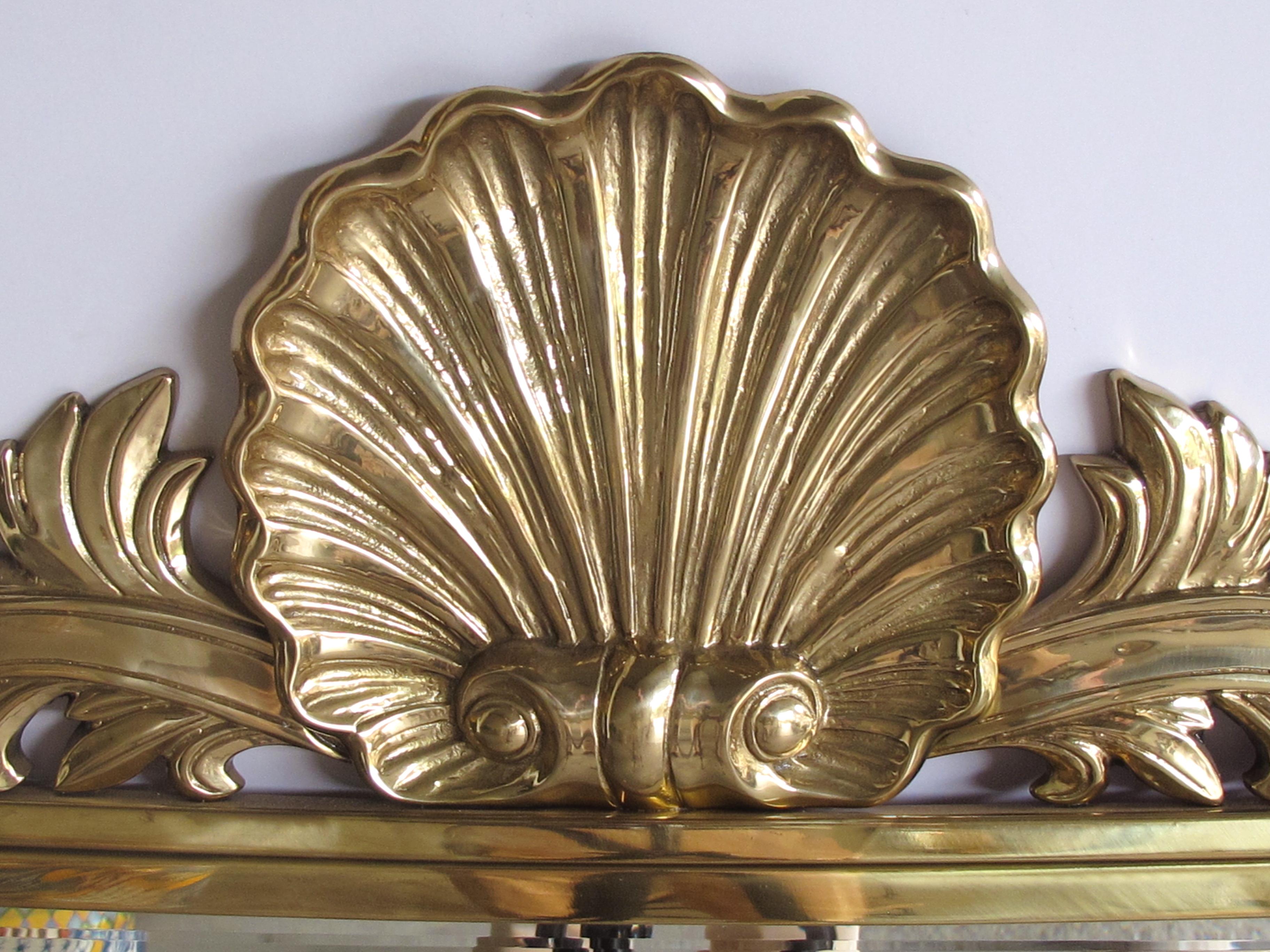 ornate brass mirror
