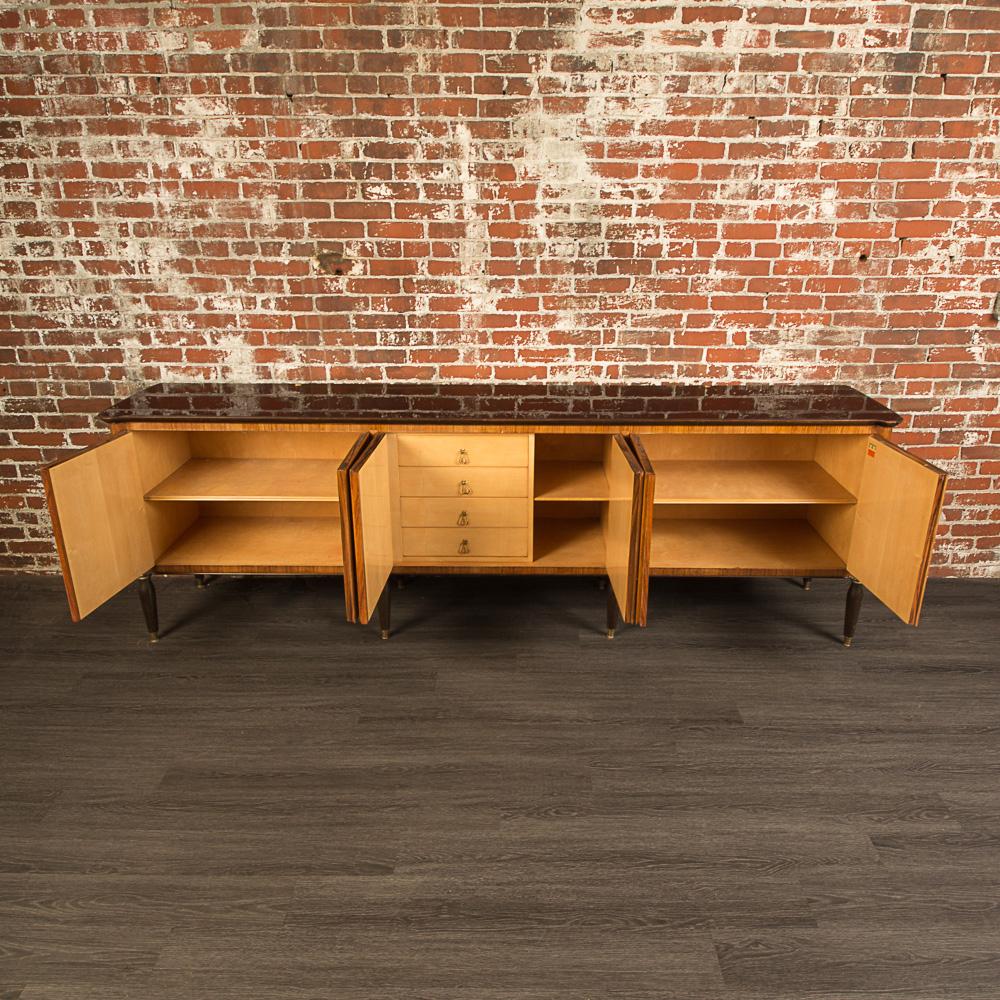 Italian La Permanente Mobili Cantu Walnut Inlay Sideboard, circa 1945. 3