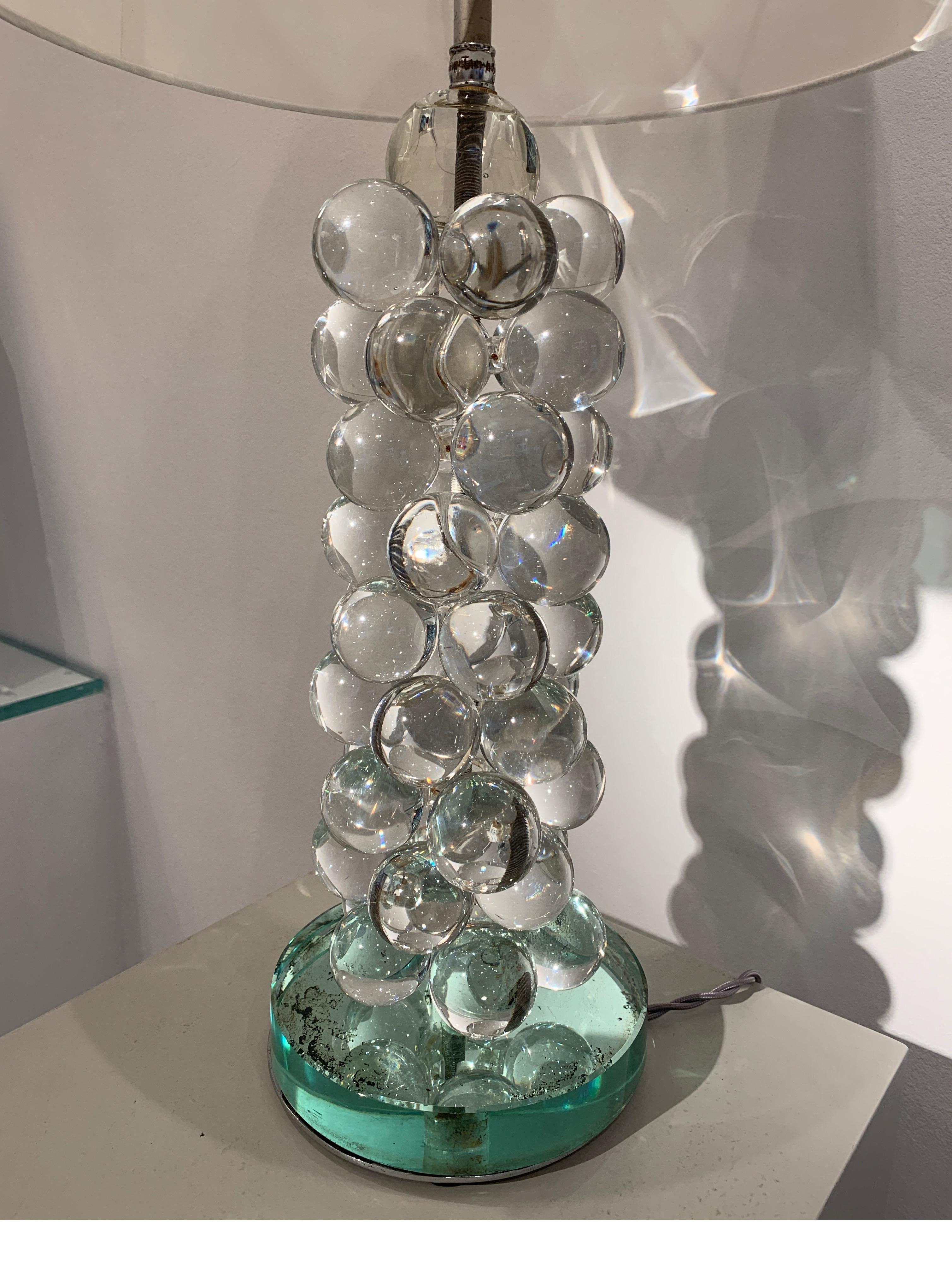 Italian Lamp Made of Glass Beads, circa 1990s In Good Condition In Brussels, BE
