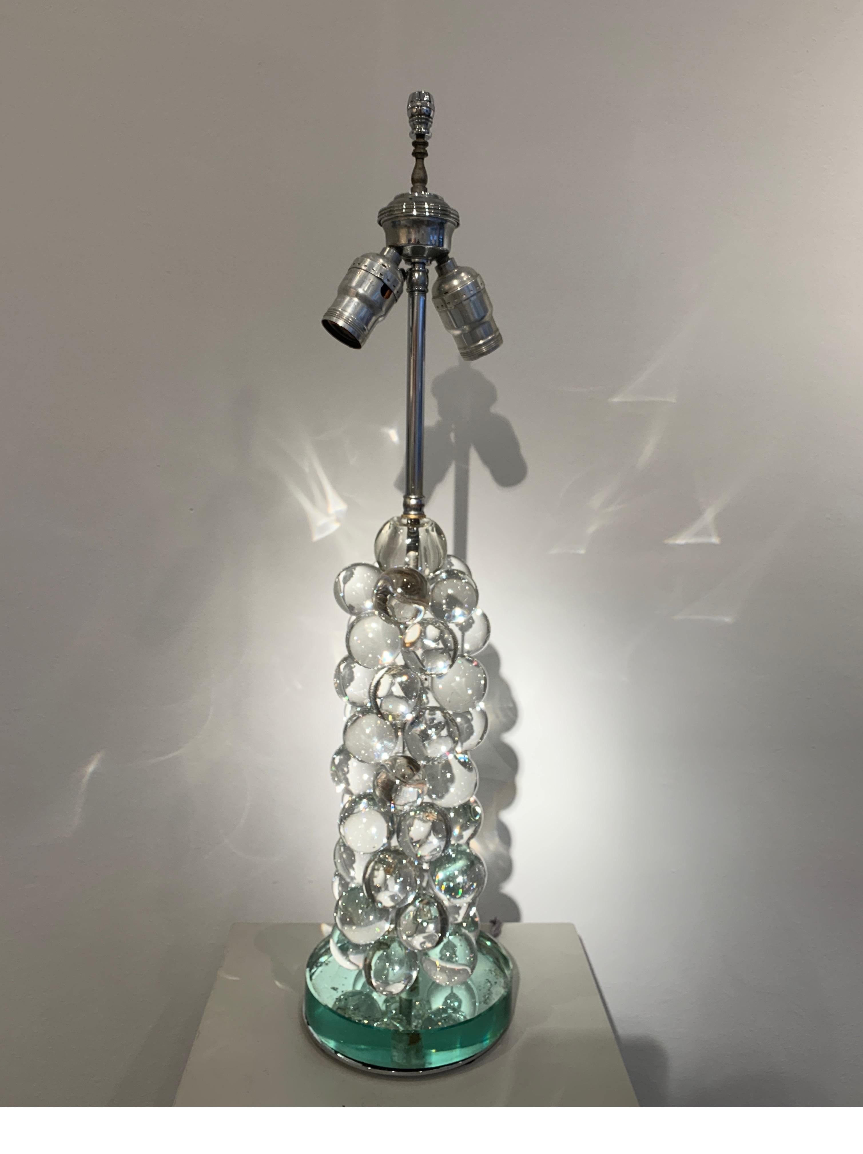 Late 20th Century Italian Lamp Made of Glass Beads, circa 1990s