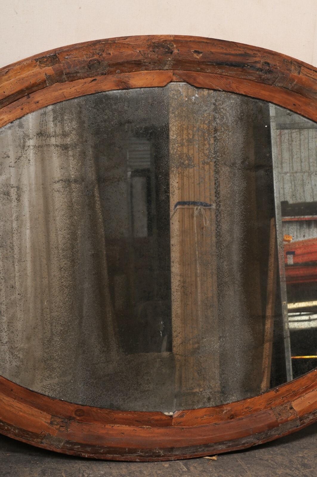 An Italian Large-Sized Oval Mirror, Early 20th C. For Sale 2