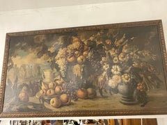 Nature morte italienne de la fin du XIXe siècle et du début du XXe siècle avec structure en bois sculpté