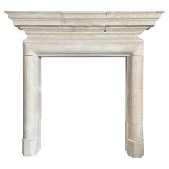 Italian Limestone Fireplace Mantel 