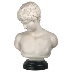 Italian Marble Bust of Antinous, after the Antique