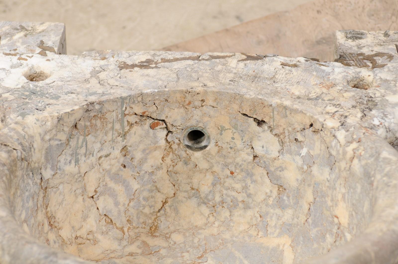 Italian Marble Fountain Basin from the 19th Century 4