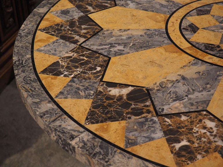 An Italian Marble Inlaid Specimen Center Table, 20th Century For Sale ...