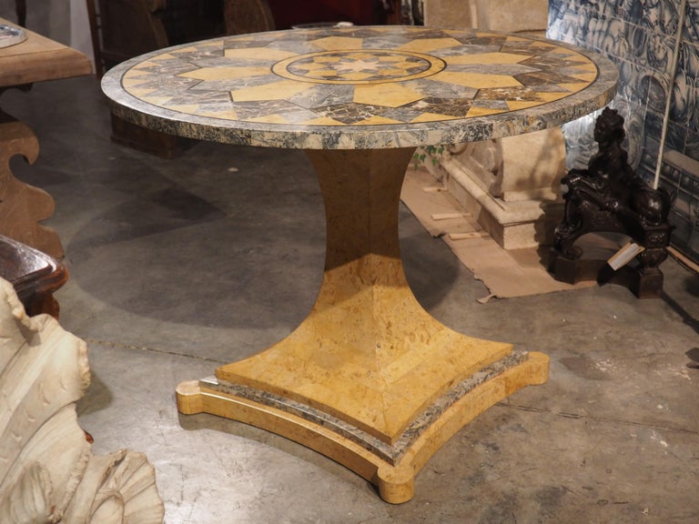 An Italian Marble Inlaid Specimen Center Table, 20th Century For Sale ...