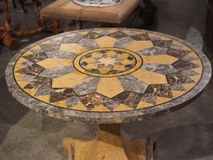 Italian Marble Inlaid Specimen Center Table, 20th Century