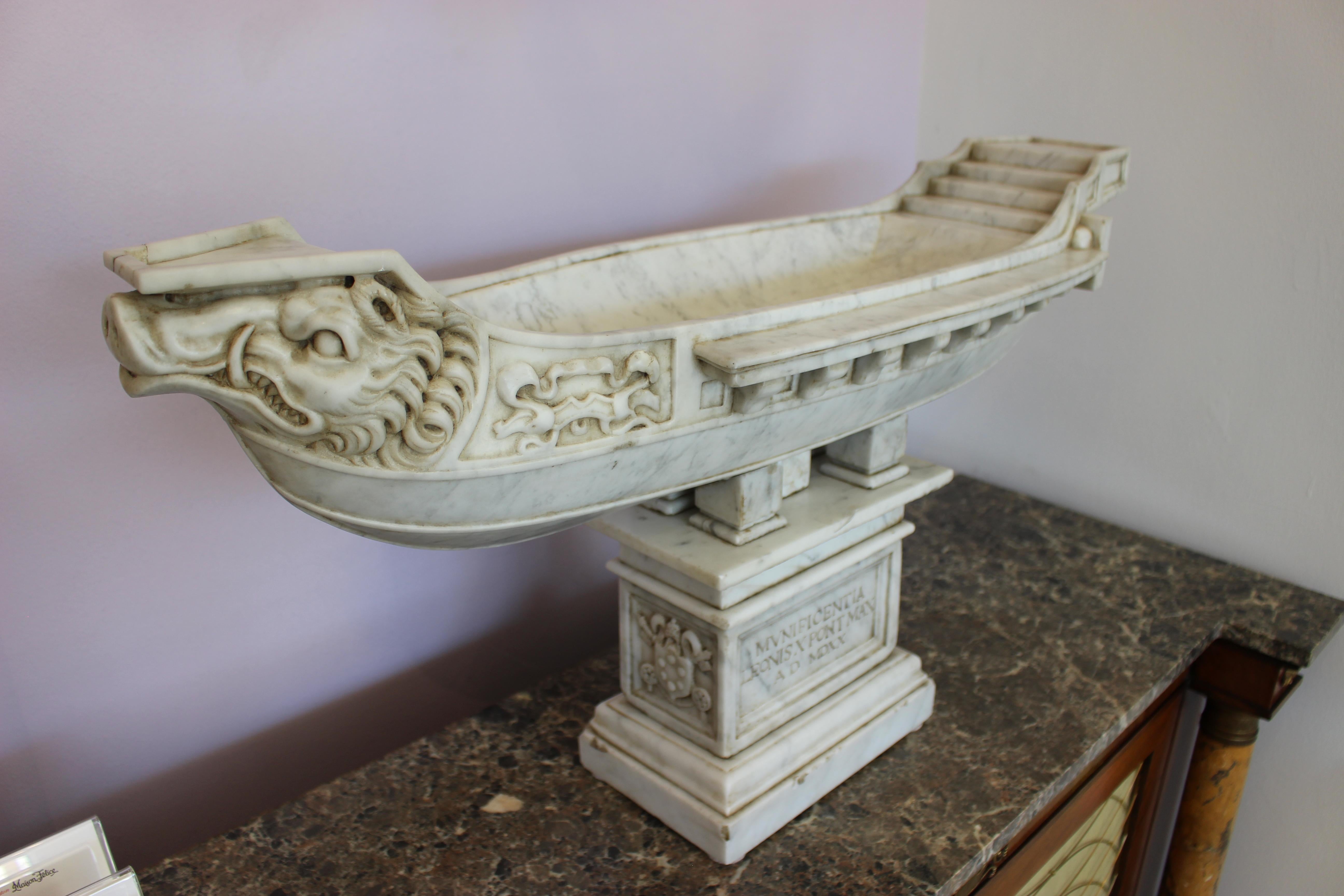 19th Century Italian Marble Model of the Novicella For Sale