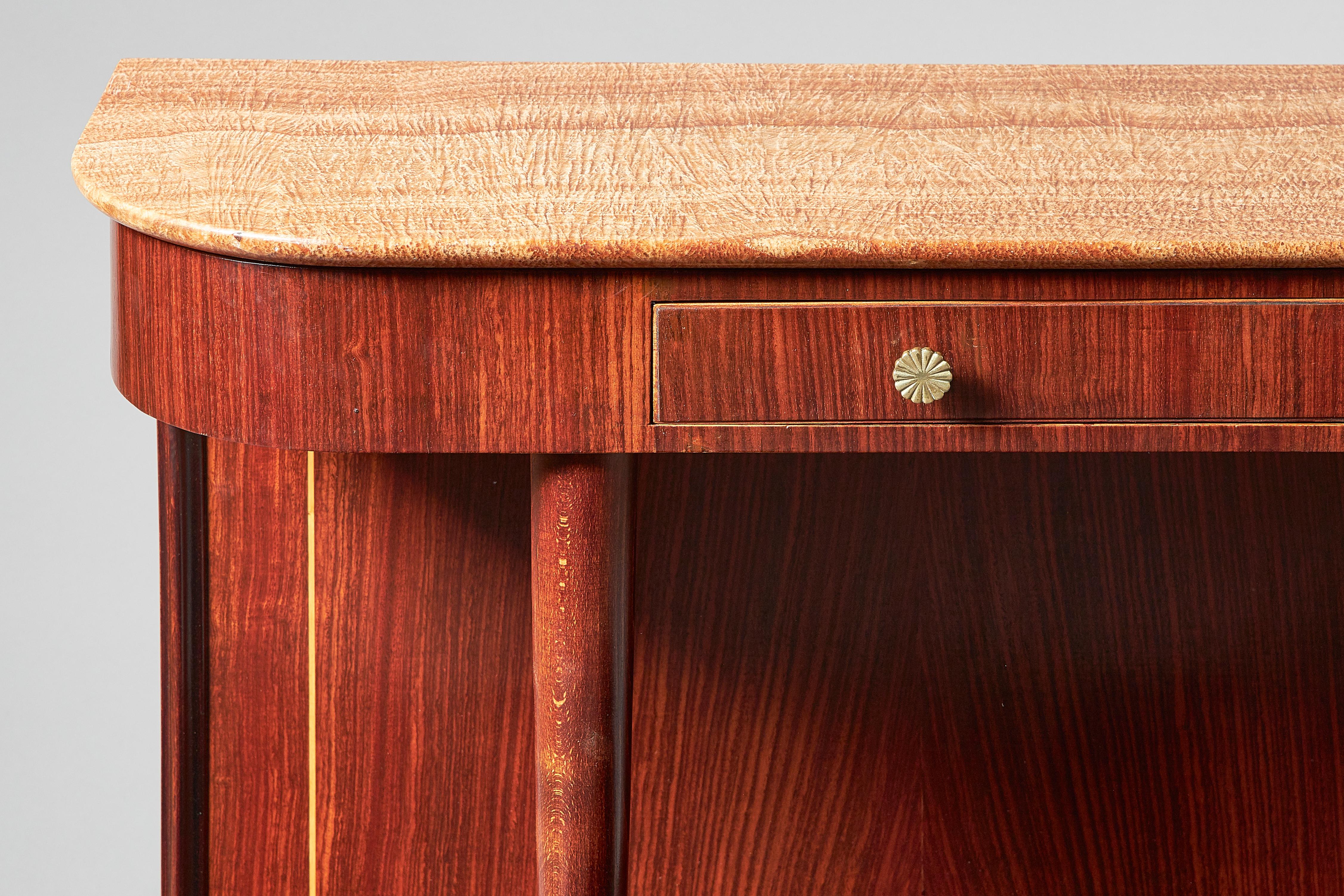 Mid-Century Modern Mid-century Italian Marble Mounted Console Table