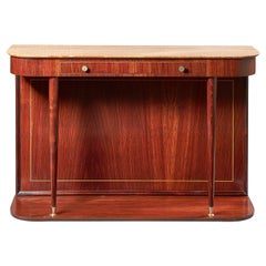 Mid-century Italian Marble Mounted Console Table