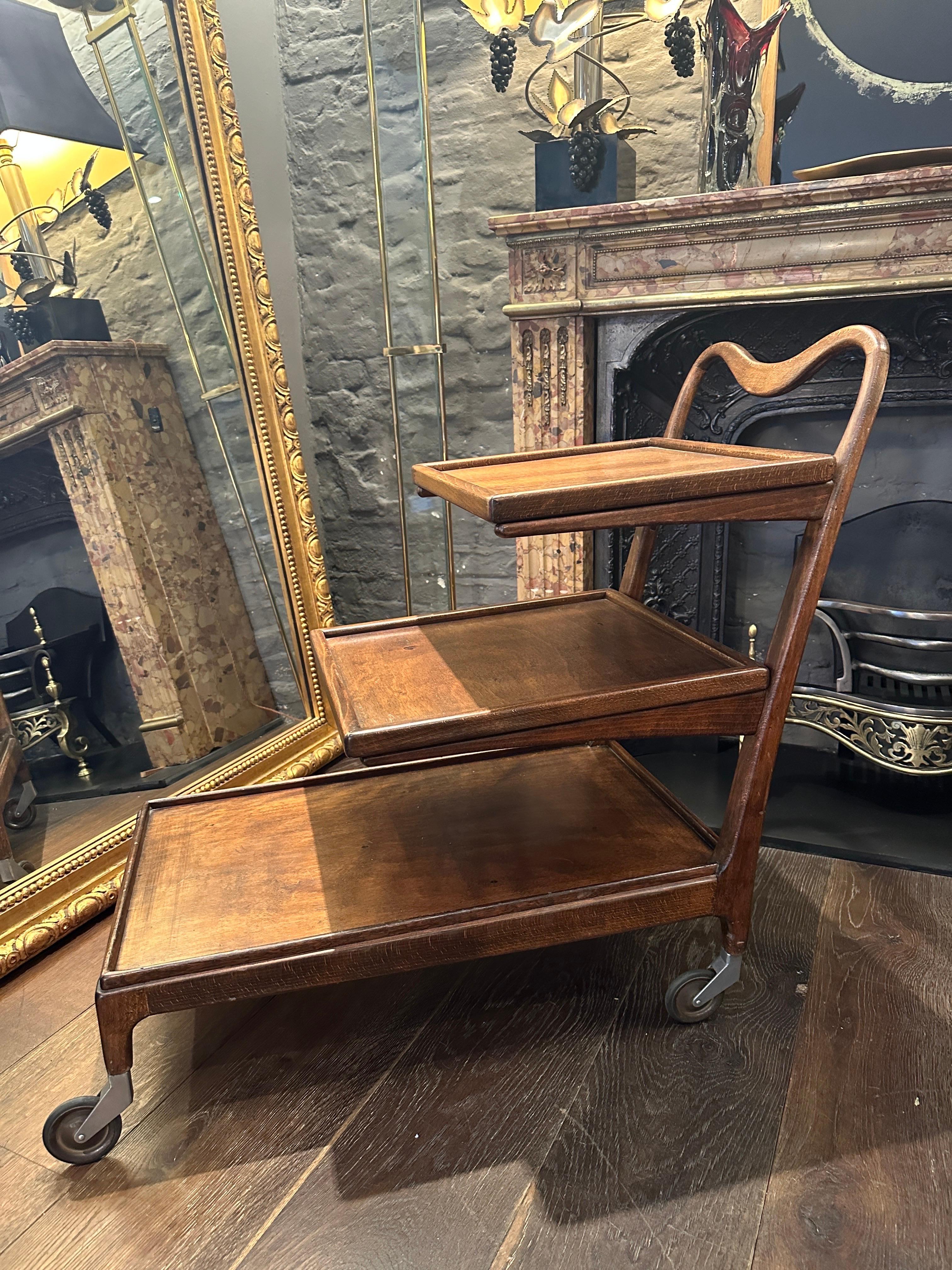 An Italian Mid Century Bar Cart By Cesare Lacca For Sale 3