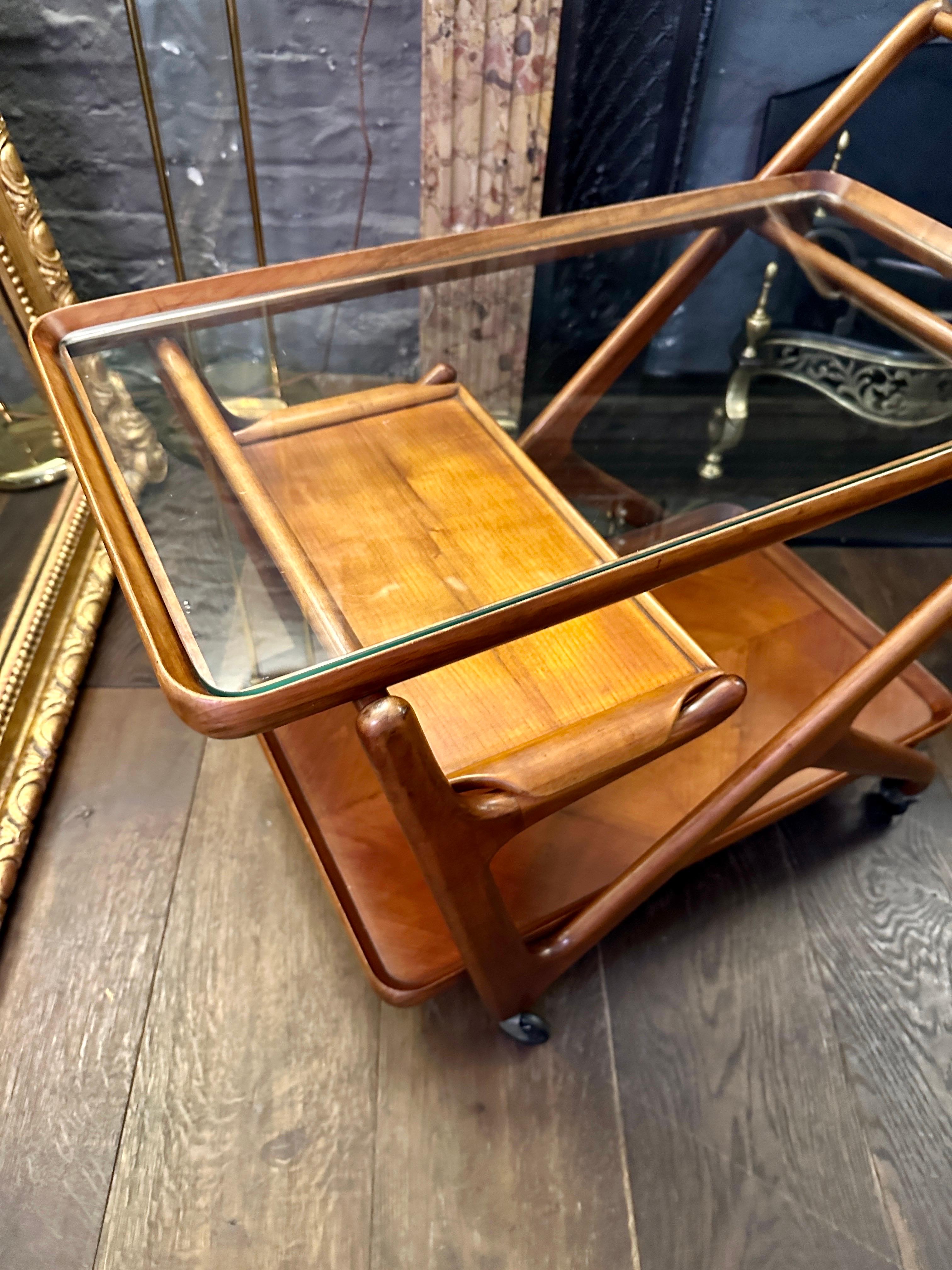 An Italian Mid Century Bar Cart By Cesare Lacca For Cassina  For Sale 4