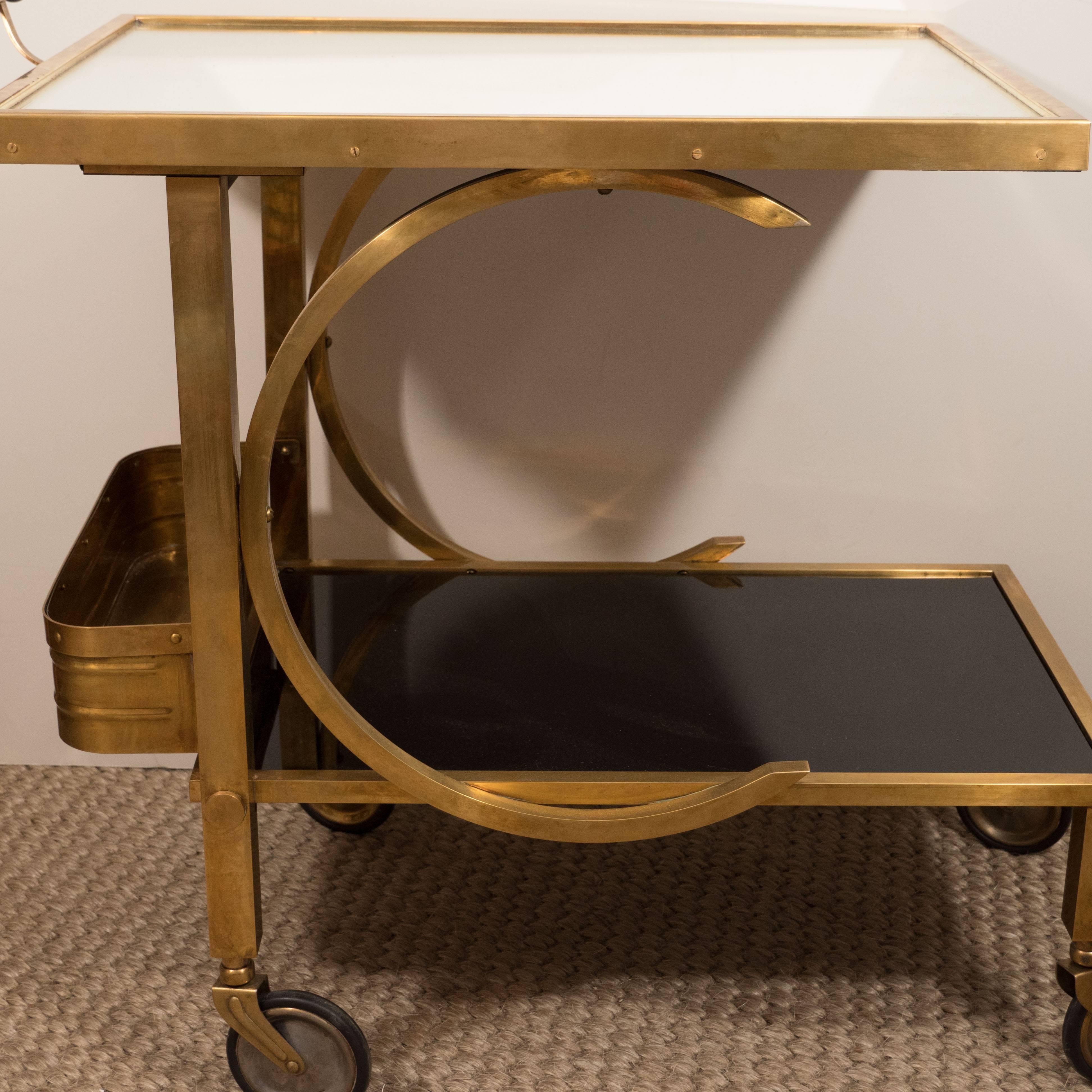 Italian Midcentury Bar Cart In Excellent Condition In New York, NY