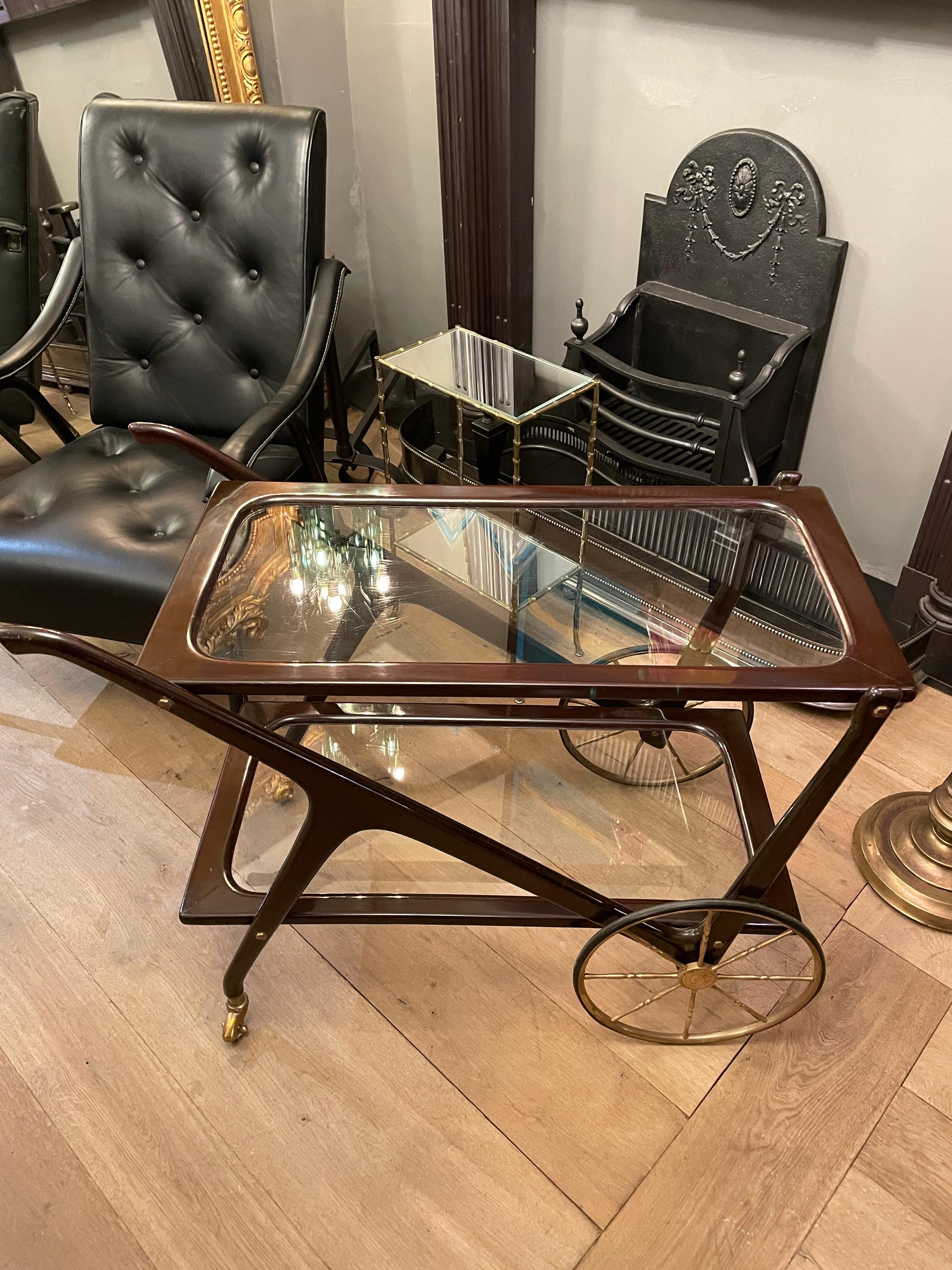 20th Century Italian Mid Century Bar Cart For Sale