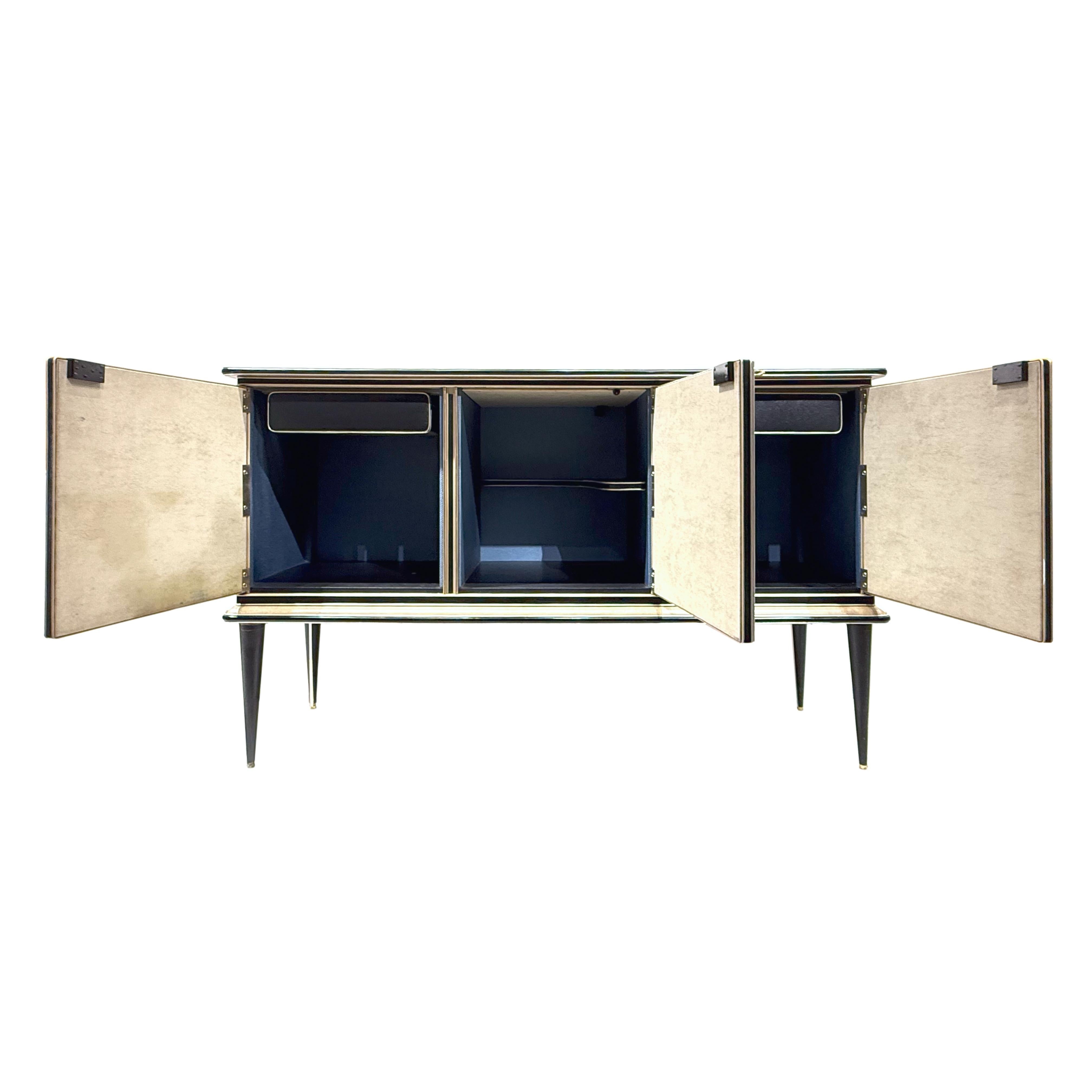 Anodized An Italian Mid-Century Modern Cocktail Credenza by Umberto Mascagni, ca. 1950