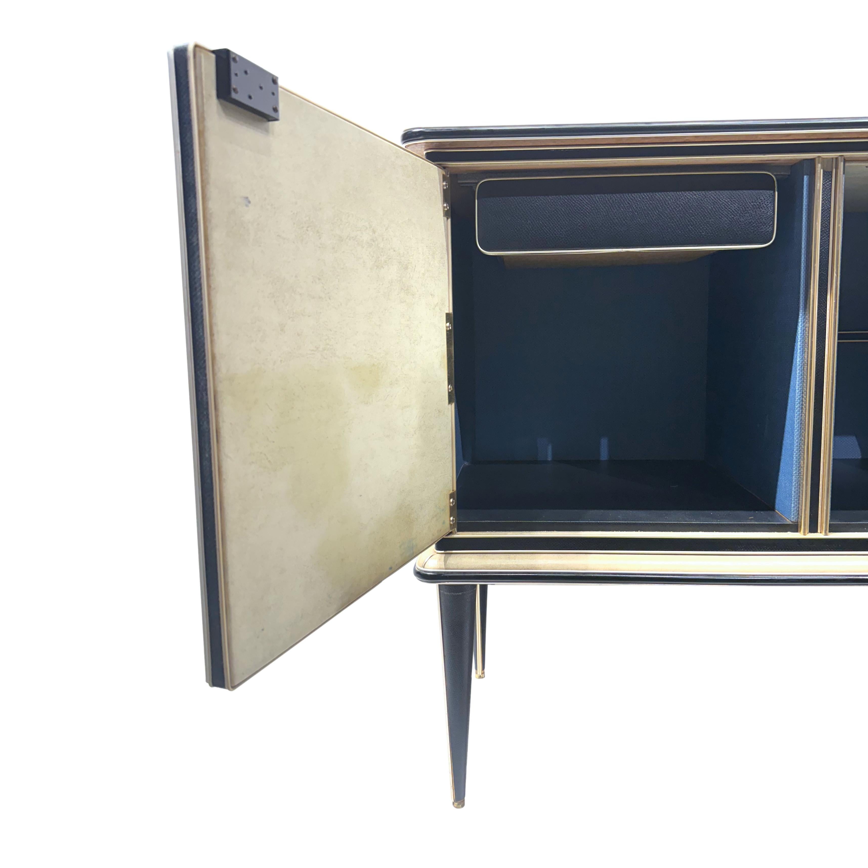 Aluminum An Italian Mid-Century Modern Cocktail Credenza by Umberto Mascagni, ca. 1950
