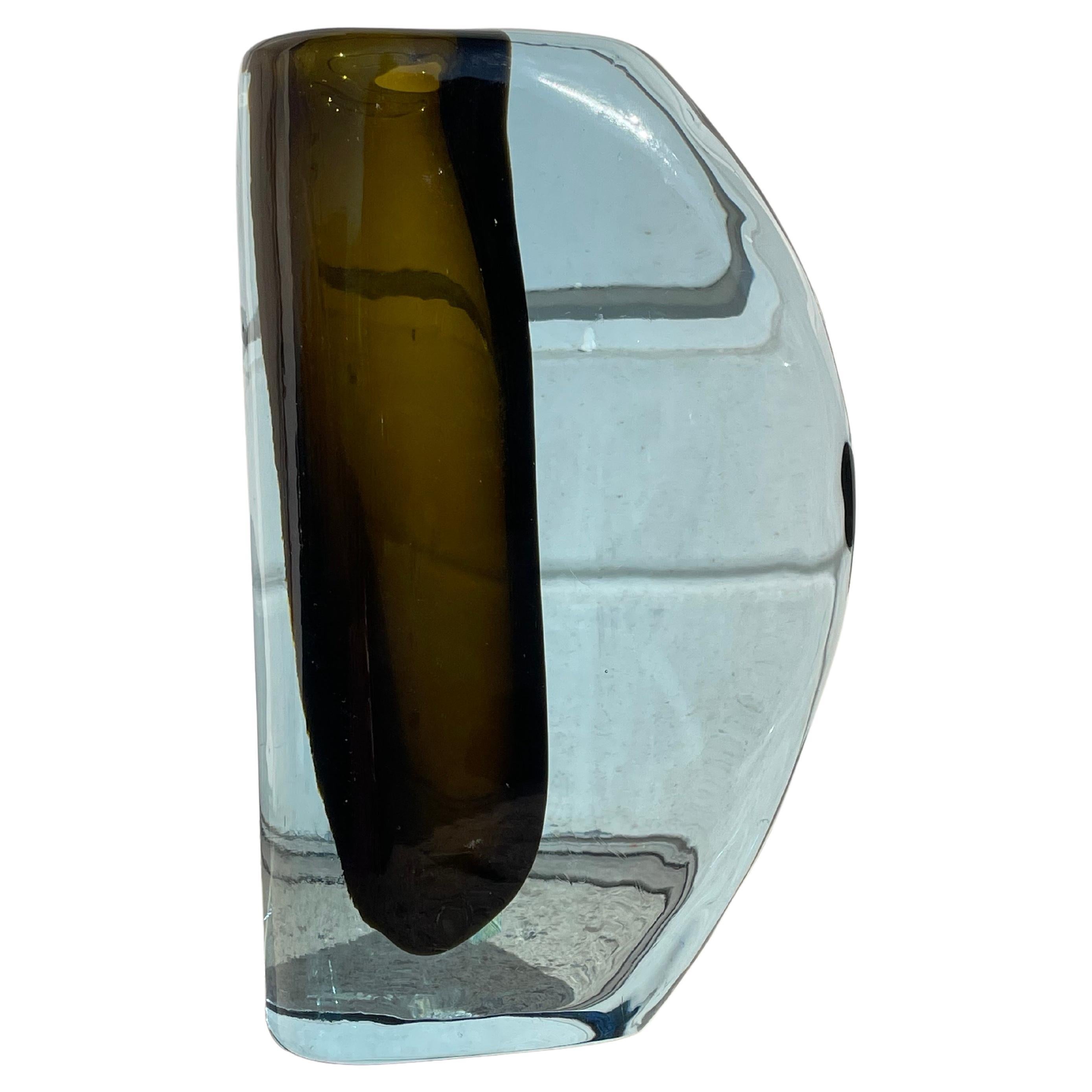 Hand-Crafted Italian Mid-Century Modern Momento Glass Vase by, Antonio Da Ros for Cenedese
