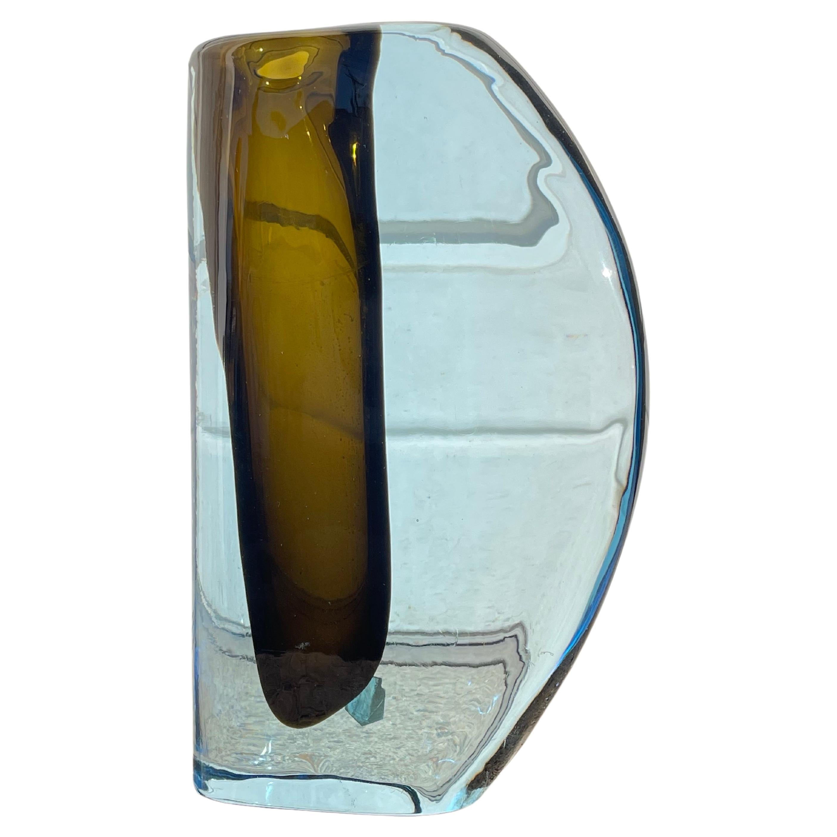 Italian Mid-Century Modern Momento Glass Vase by, Antonio Da Ros for Cenedese In Good Condition In Englewood, NJ