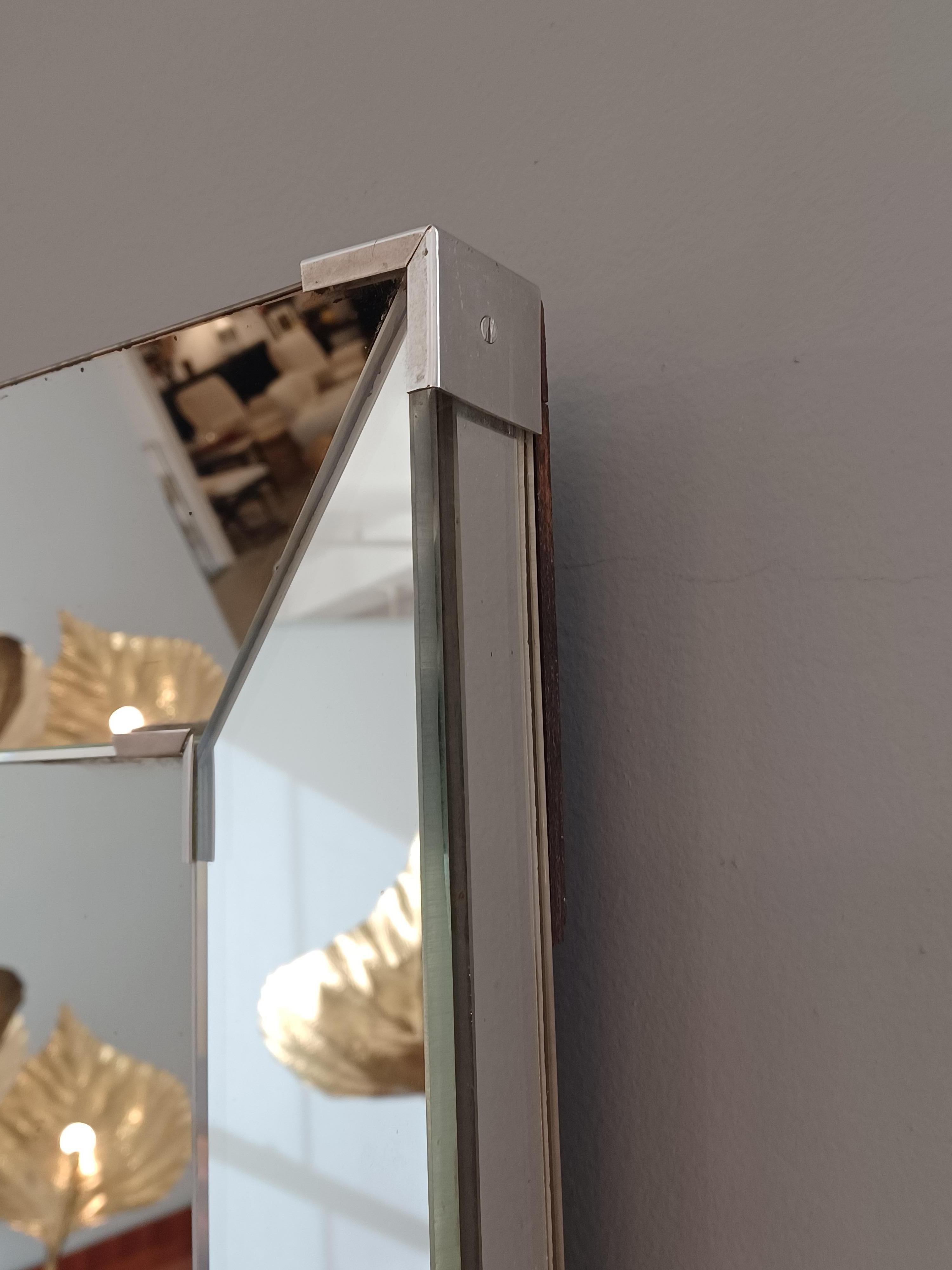 An Italian Mid Century Single Wall Mirror , Italy 1950's For Sale 2