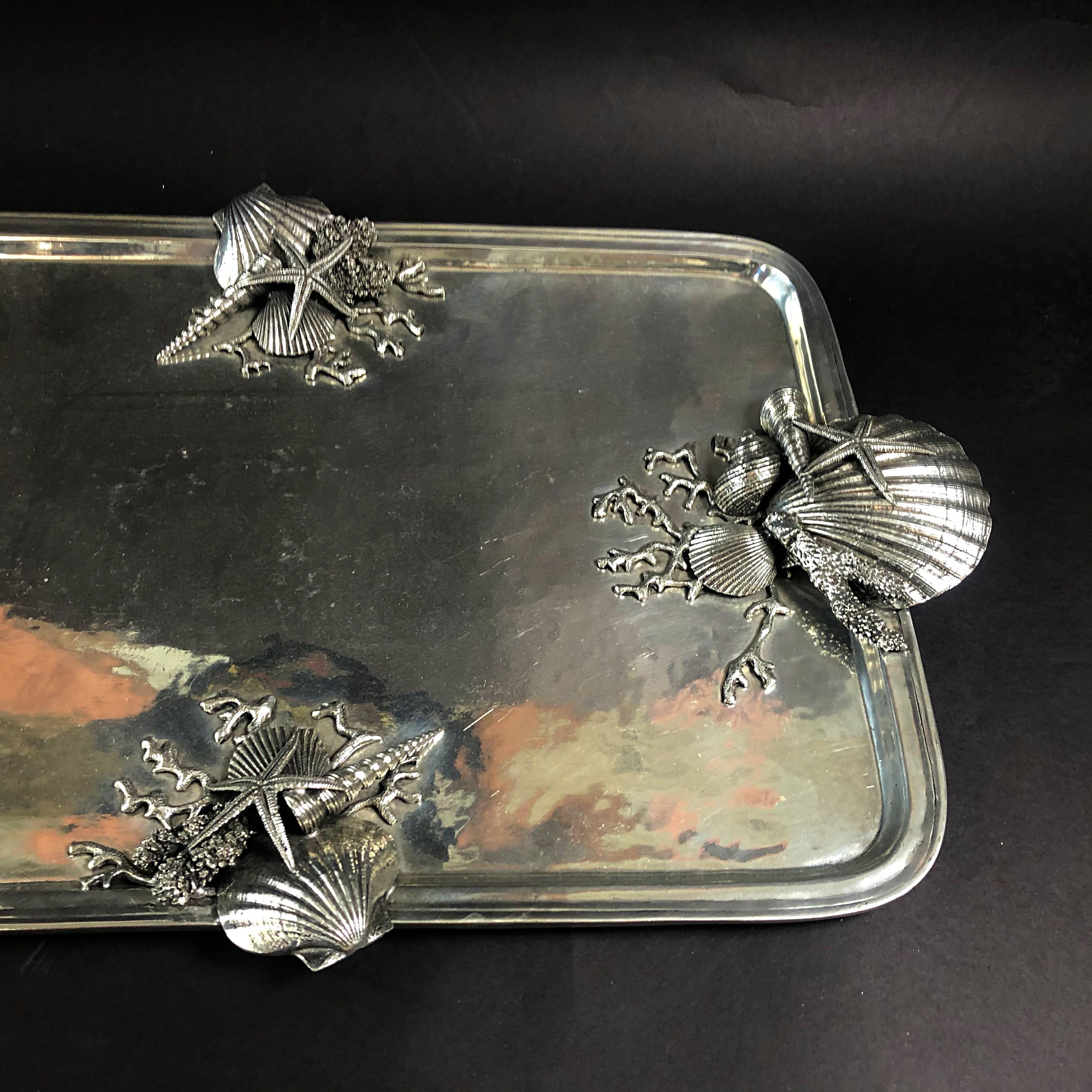 Italian Modern Pewter Serving Tray, Richard Cipolla 4