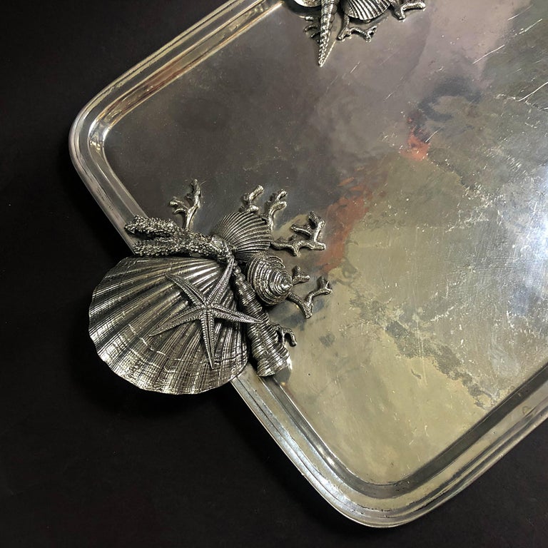 Italian Modern Pewter Serving Tray, Richard Cipolla at 1stDibs
