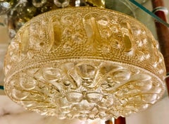 An Italian Molded Glass Light Fixture
