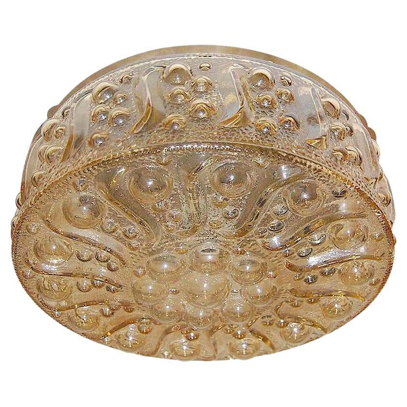 An Italian Molded Glass Light Fixture