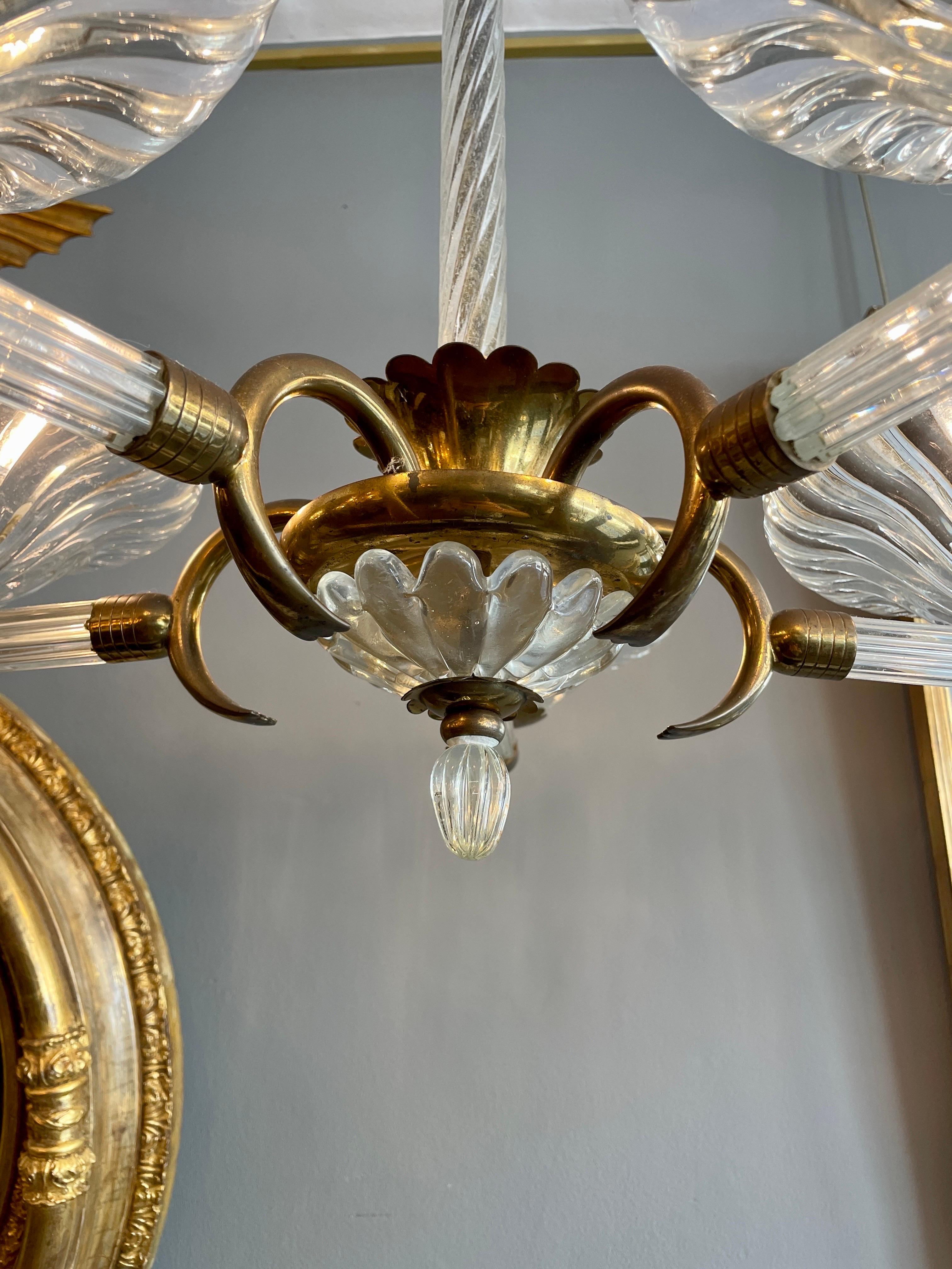 Italian Murano Glass Chandelier  In Good Condition In London, GB