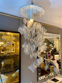 Italian Murano Glass Spiral Chandelier