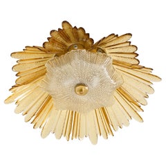 An Italian Murano Glass Sunburst Flush Mount