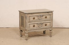 An Italian Neoclassic Style 2-Drawer Side Chest w/Pull Out Shelf
